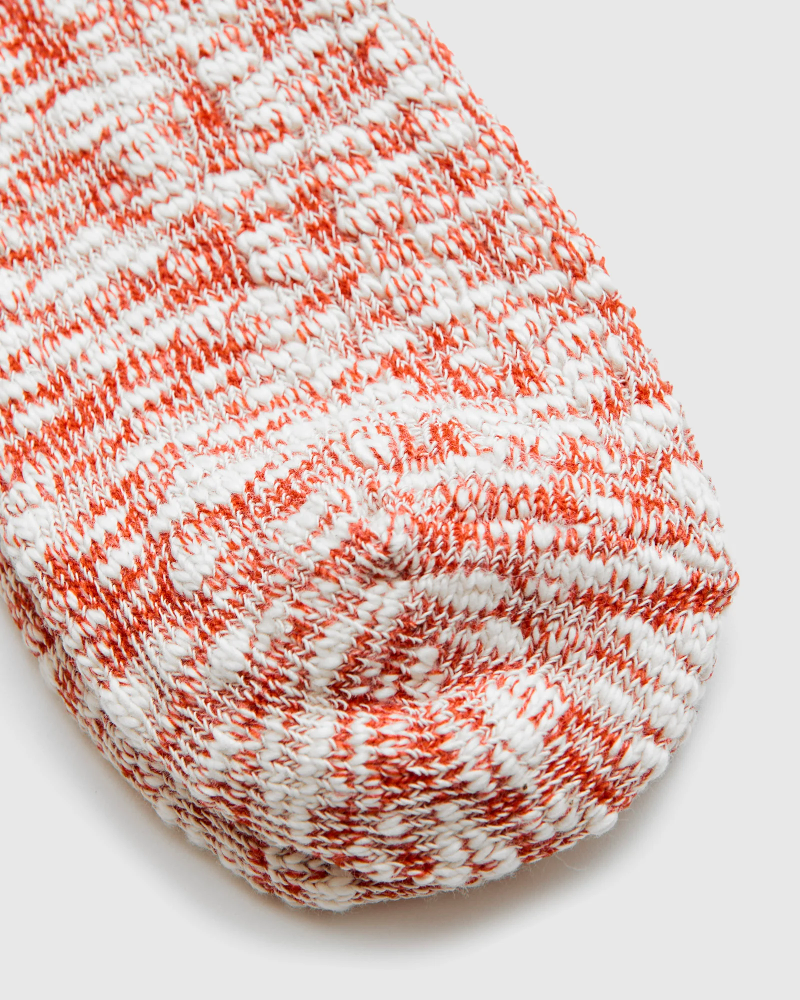 Light Slub Crew Sock in Teracotta - Image 3
