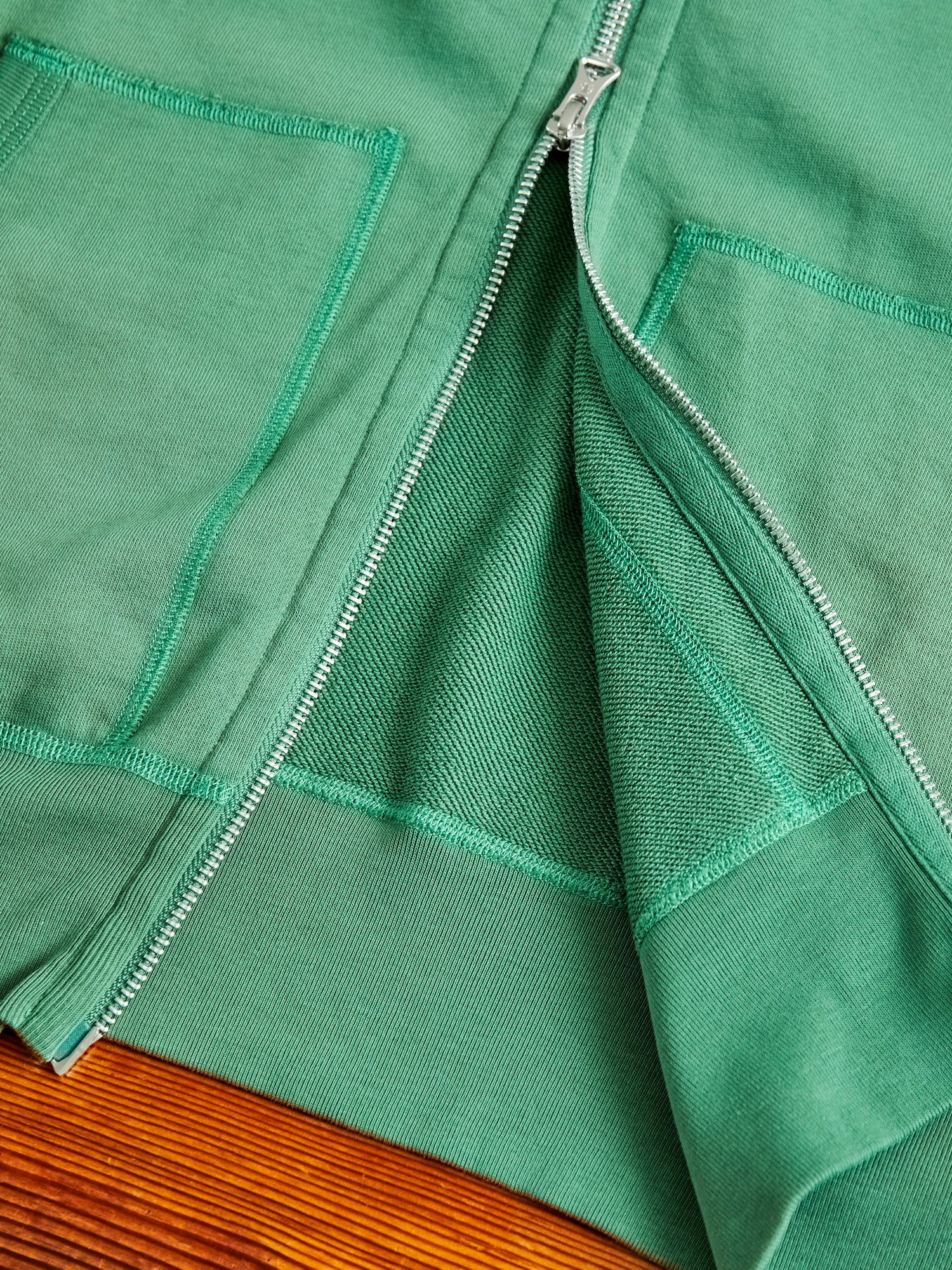 Lightweight Zip Hoodie in Lawn Green - Image 6