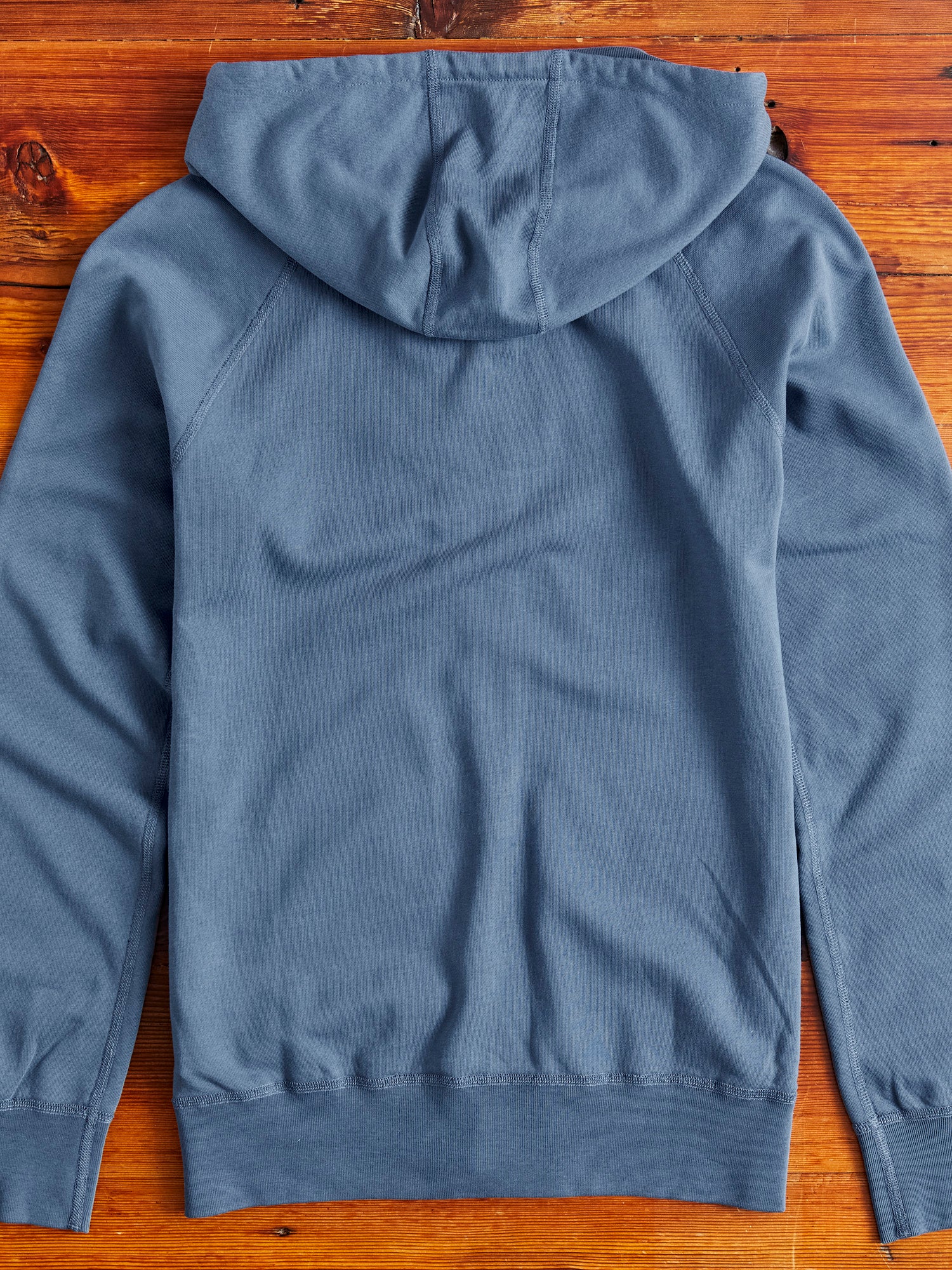 Lightweight Zip Hoodie in Washed Blue - Image 9