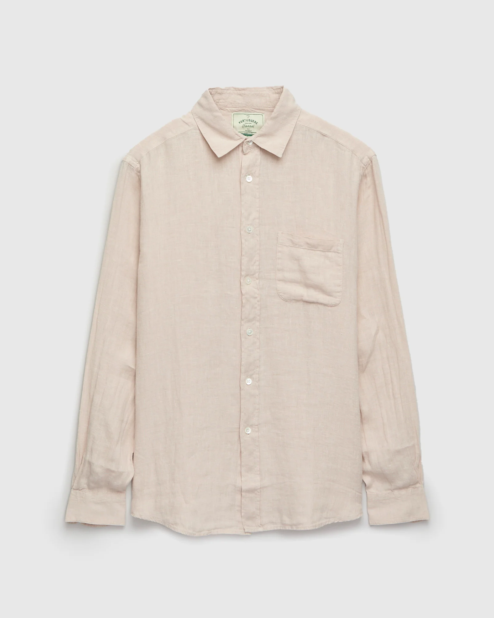 Linen Button-Up Shirt in Raw