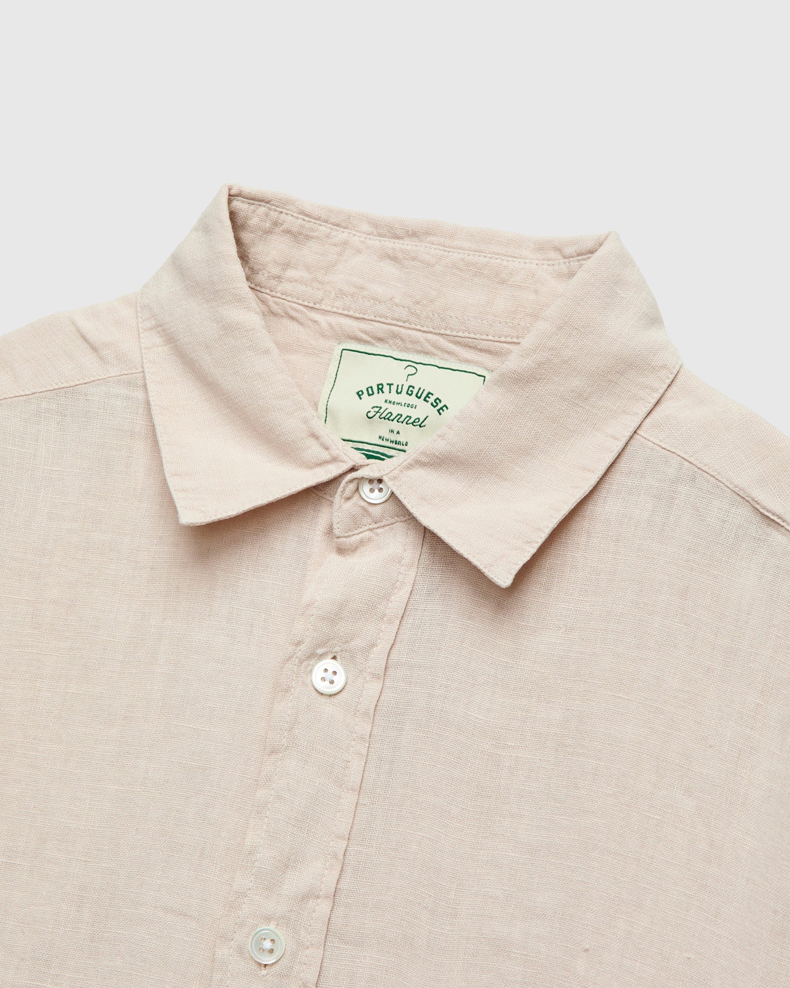 Linen Button-Up Shirt in Raw - Image 3