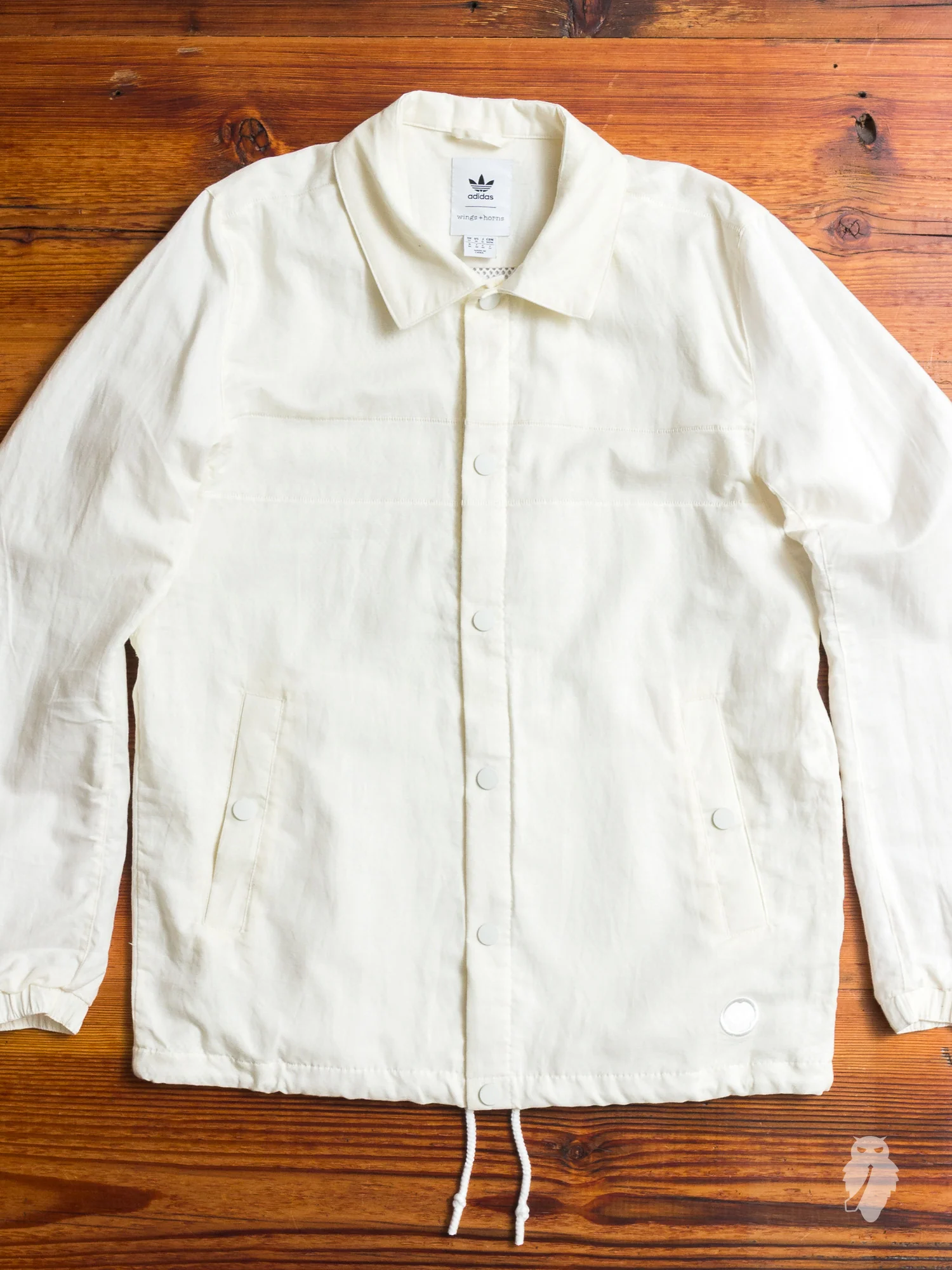 Linen Coaches Jacket in Off White