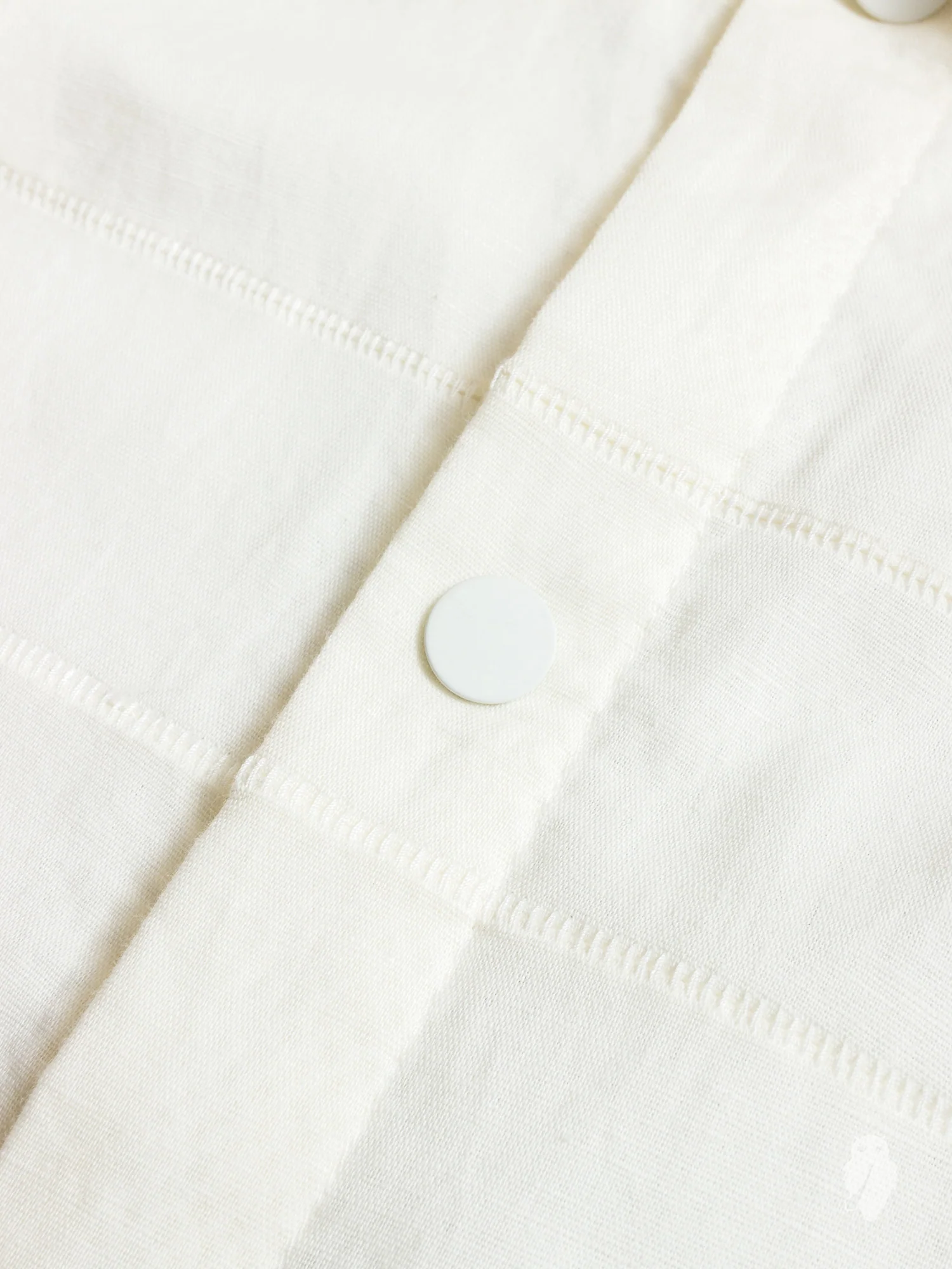 Linen Coaches Jacket in Off White - Image 3