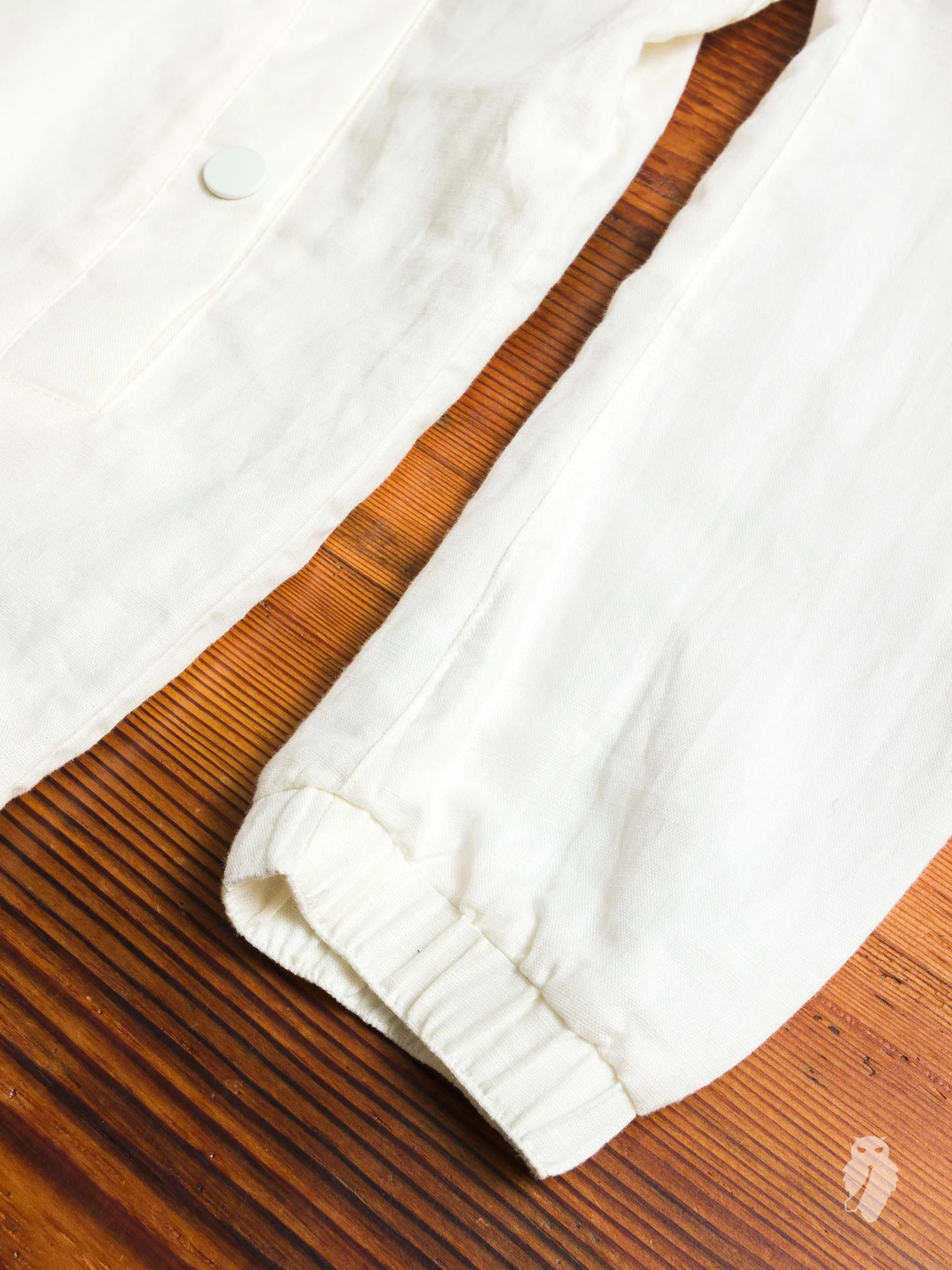 Linen Coaches Jacket in Off White - Image 5