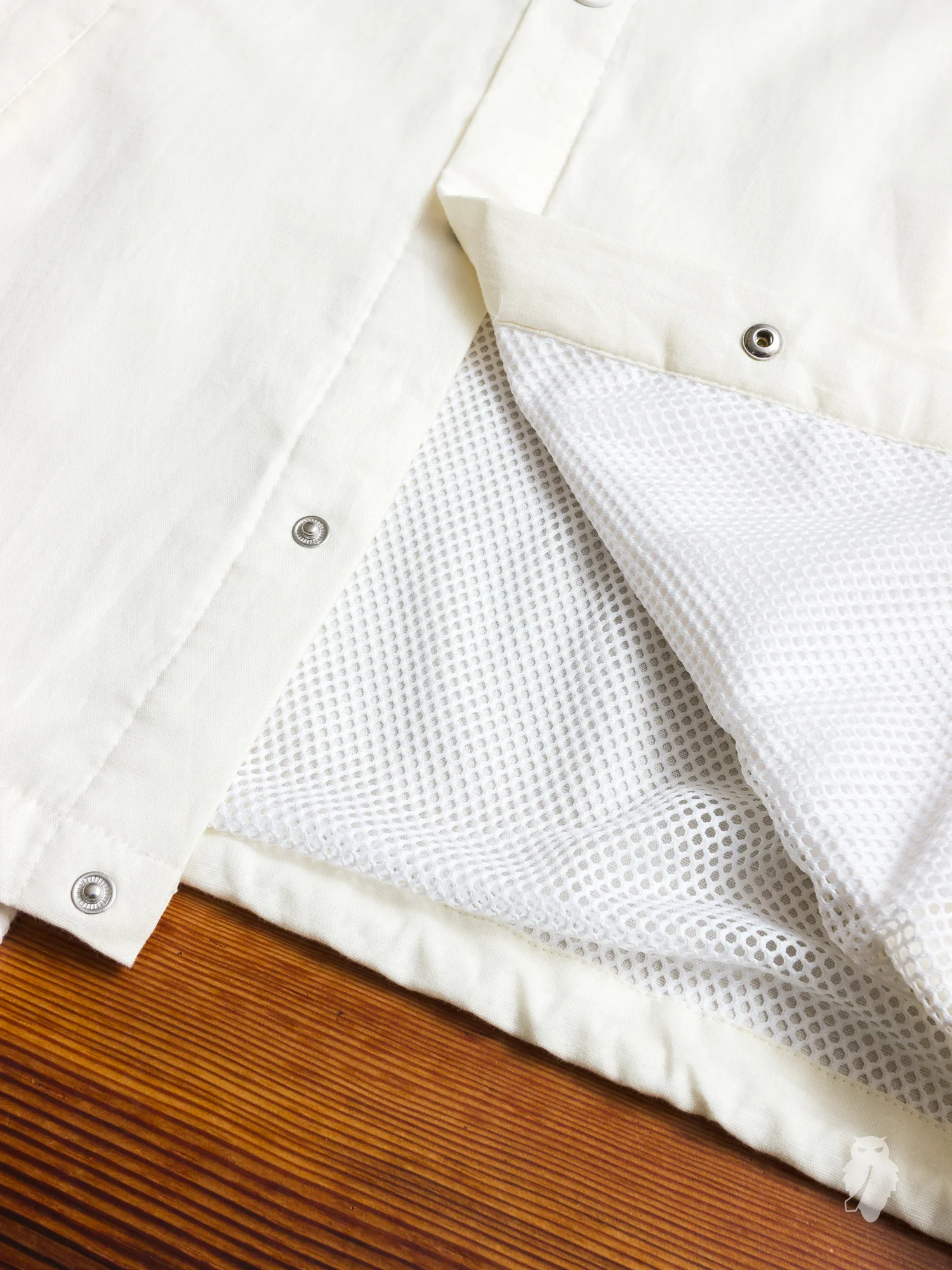Linen Coaches Jacket in Off White - Image 8