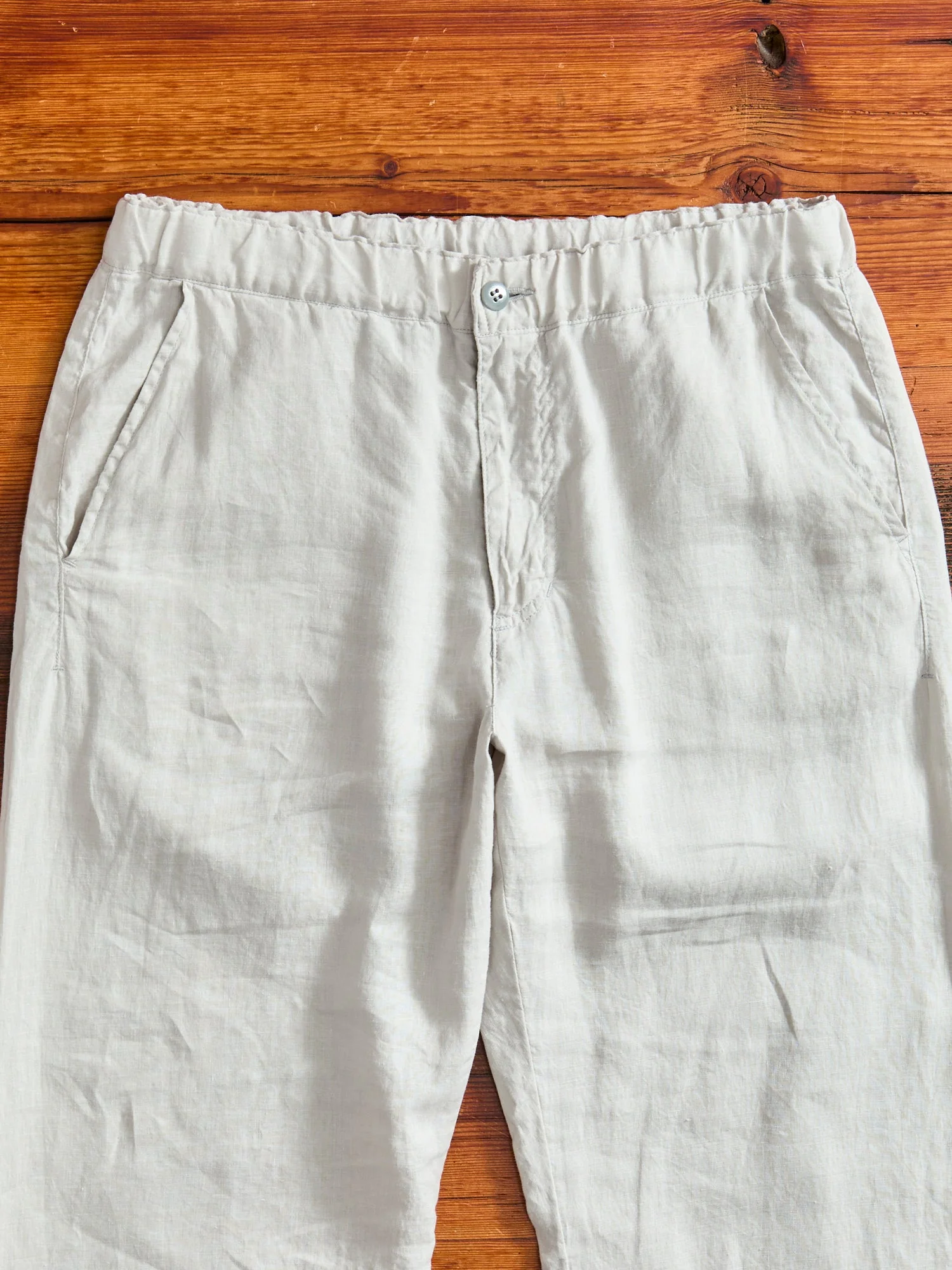 Linen Easy Pants in Grey - Image 3