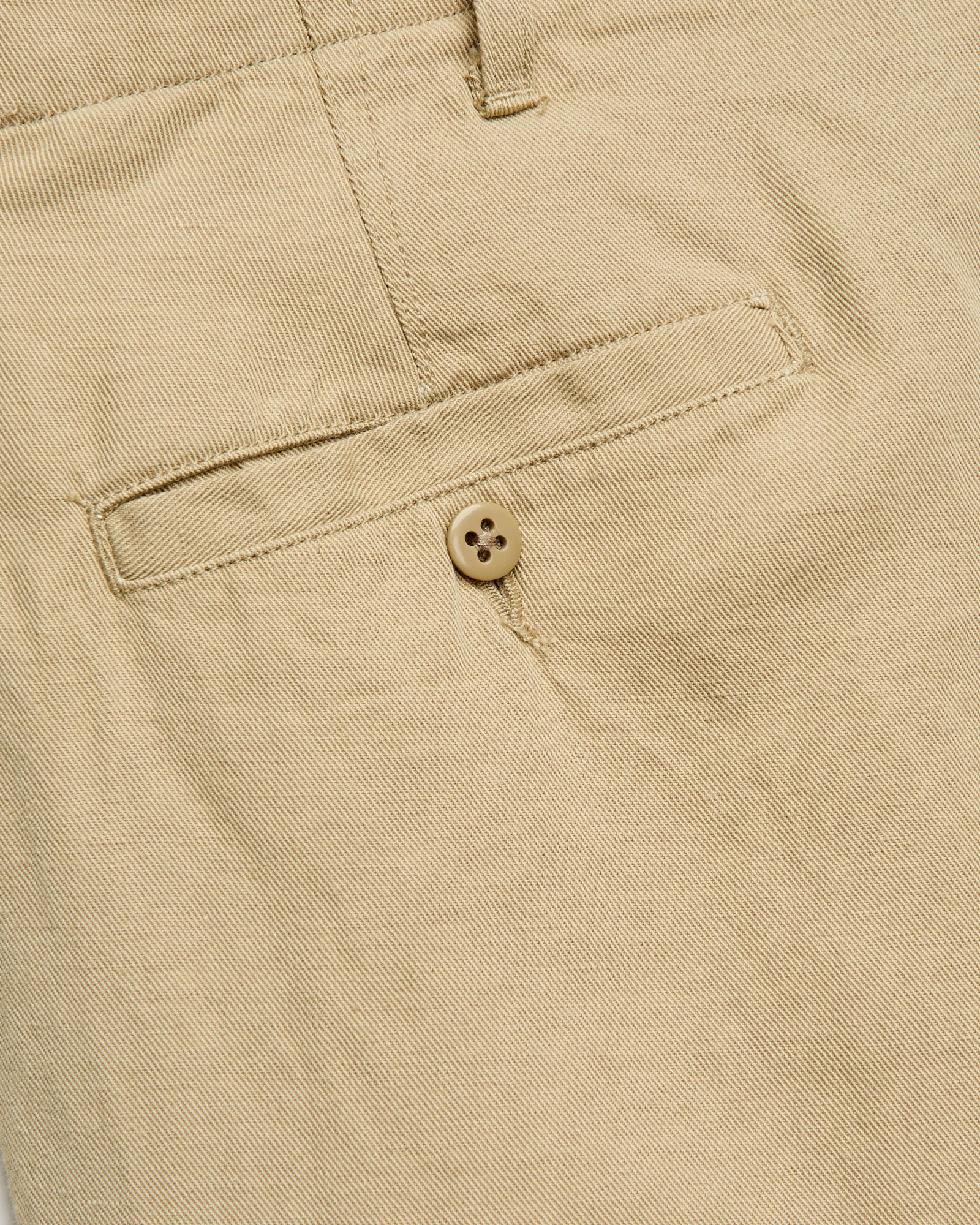Linen Pleated Chino in Camp Khaki - Image 4
