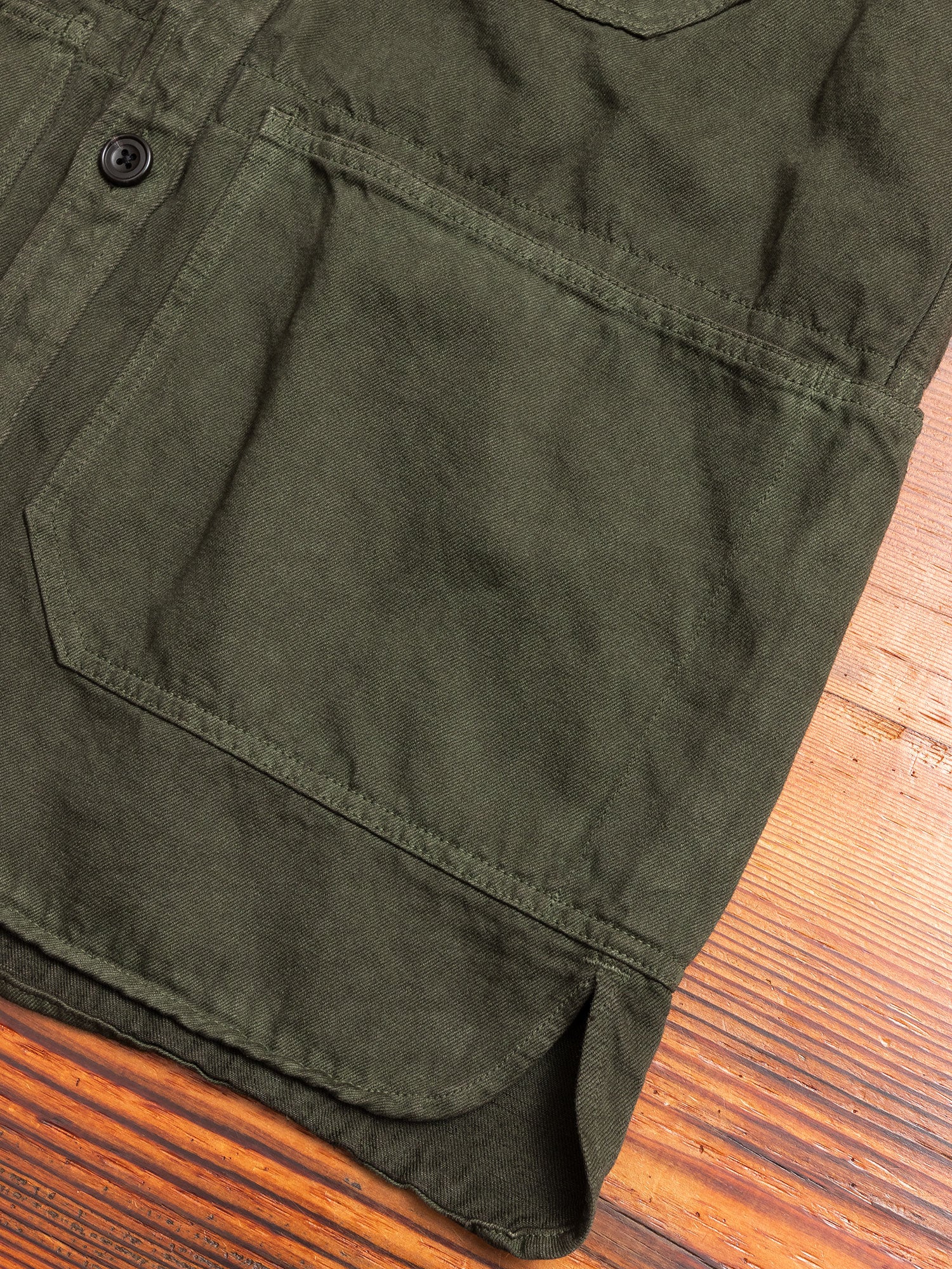 Linen Shirt Jacket in Khaki - Image 6