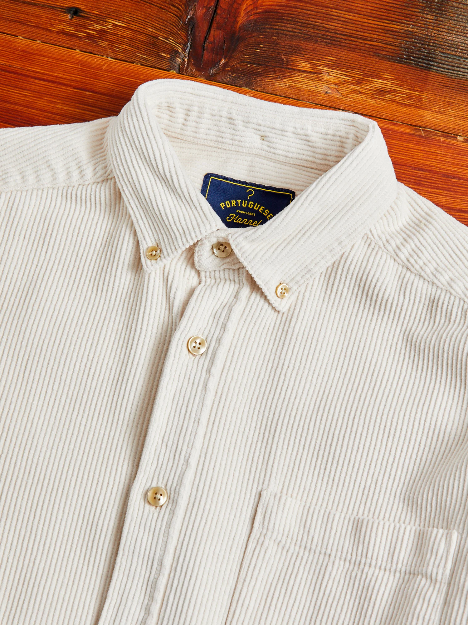 Lobo Button-Up Shirt in Ecru - Image 3