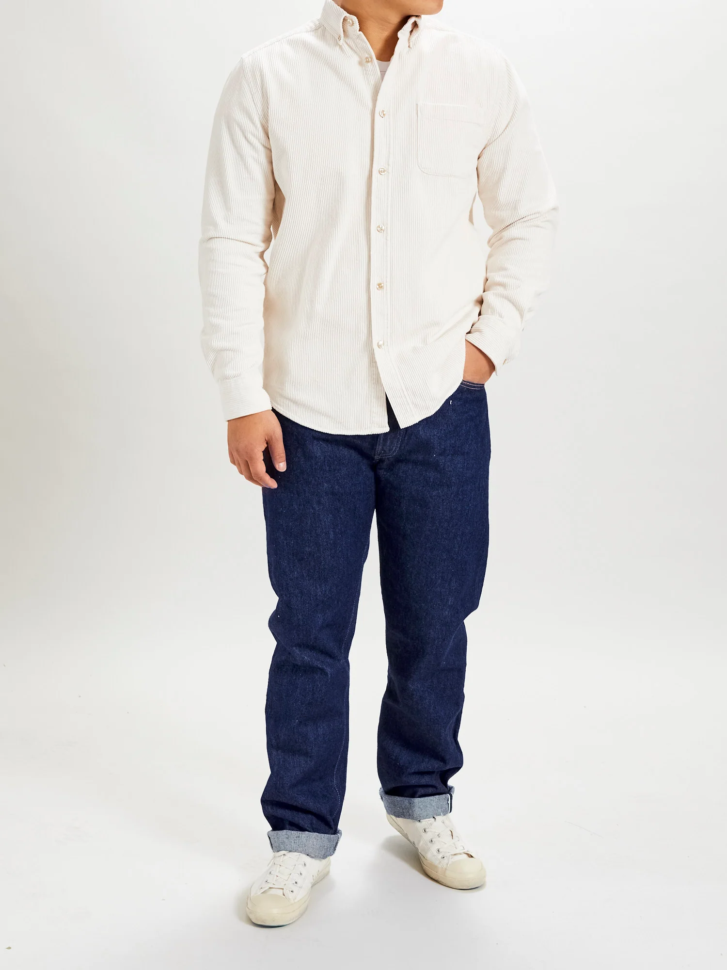 Lobo Button-Up Shirt in Ecru - Image 9