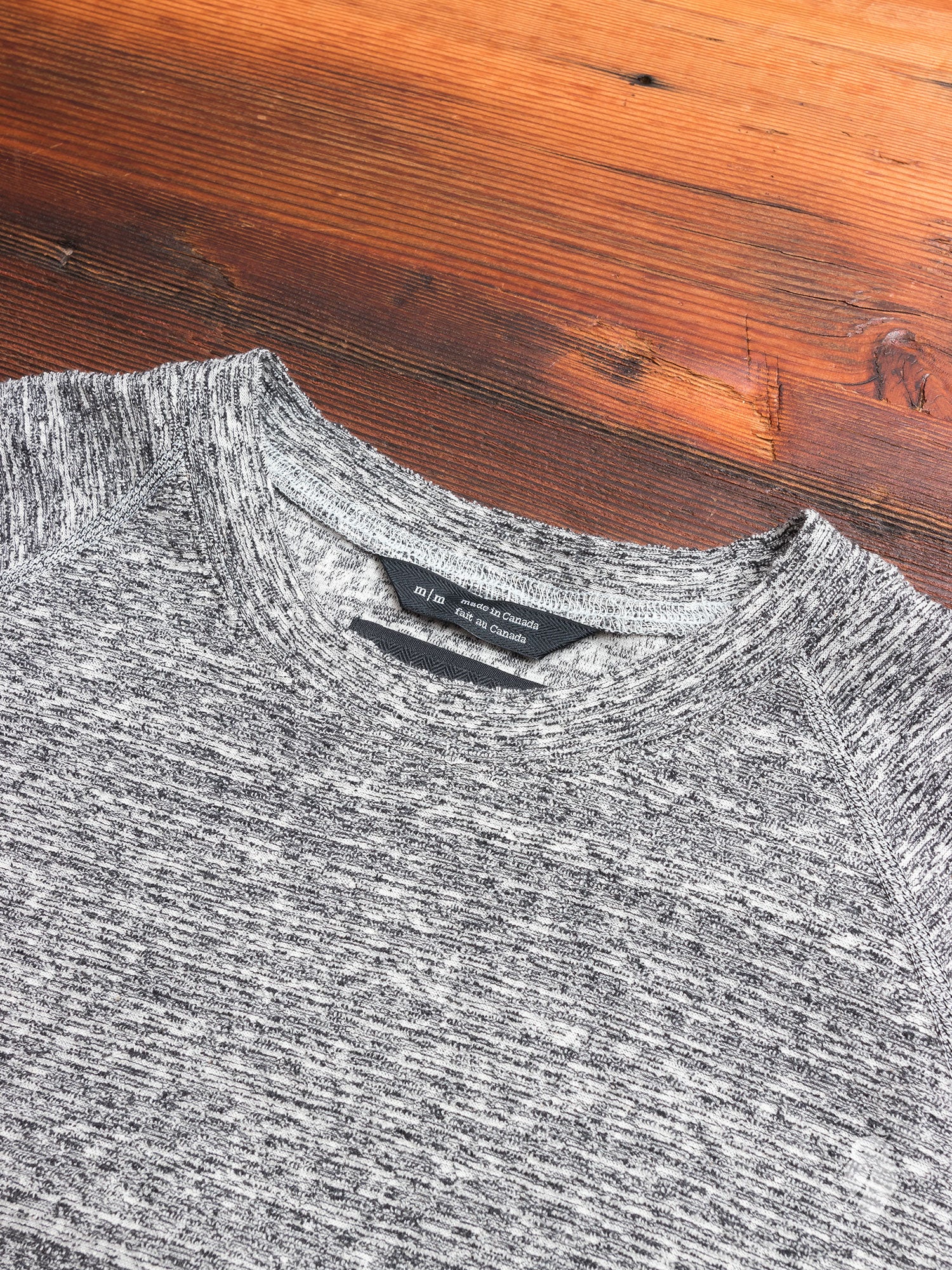 Loop Knit Raglan T-Shirt in Static Black - Image 3