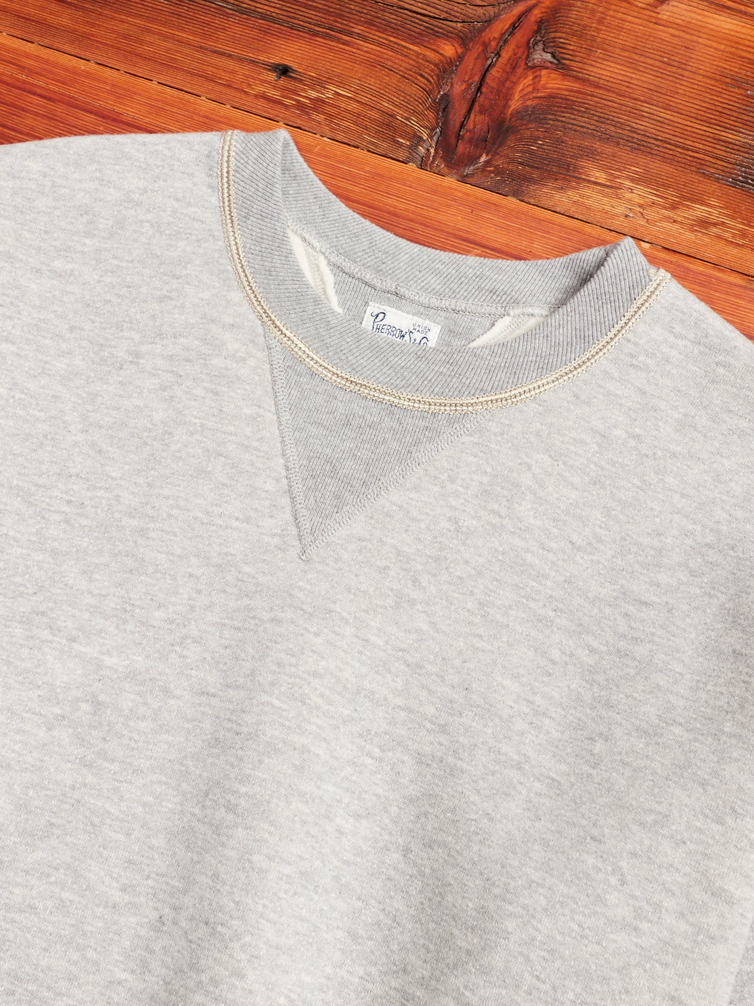 Loopwheel Crewneck Sweatshirt in Heather Grey - Image 3