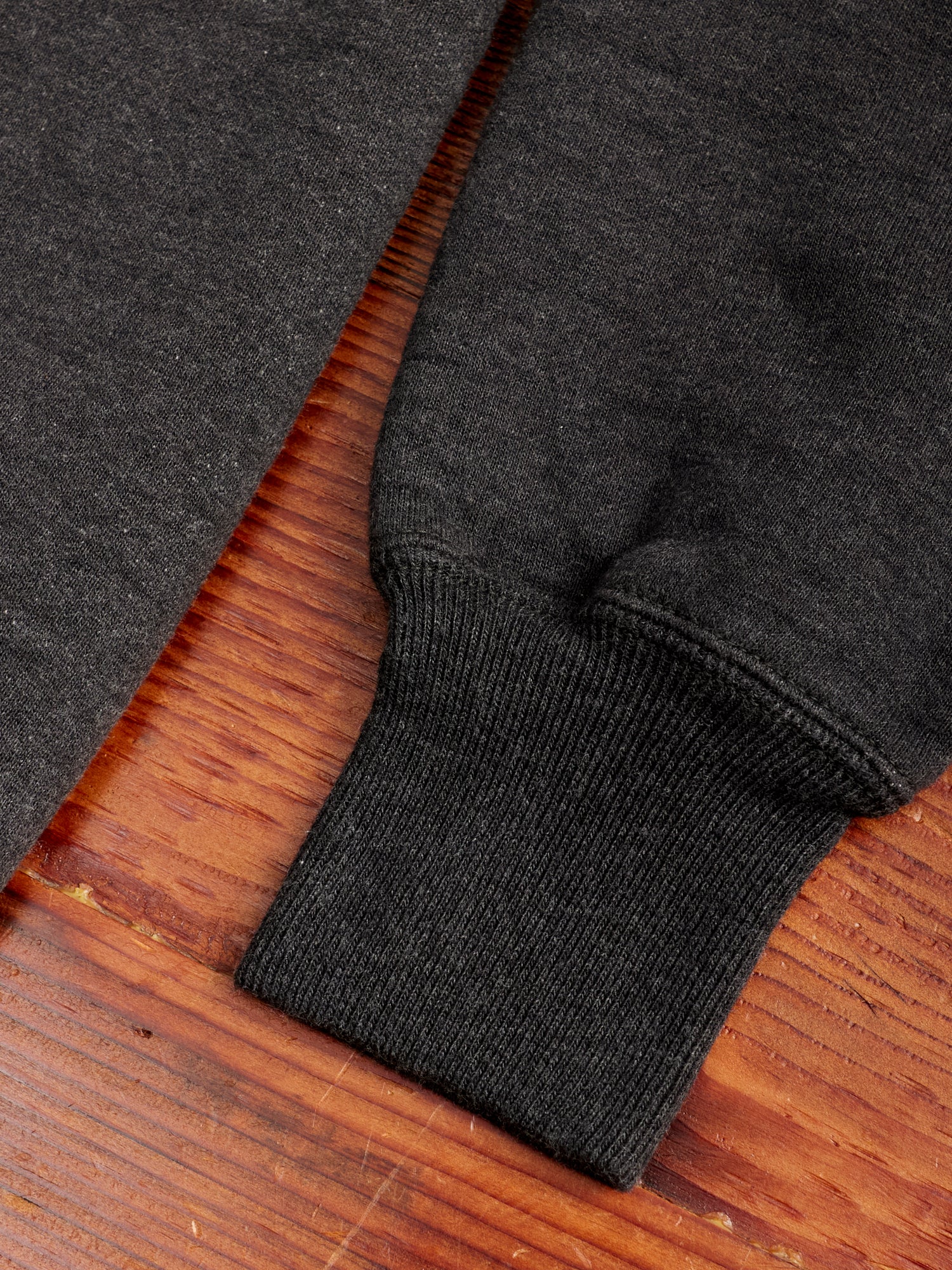 Loopwheel Parka Hoodie in Charcoal - Image 4