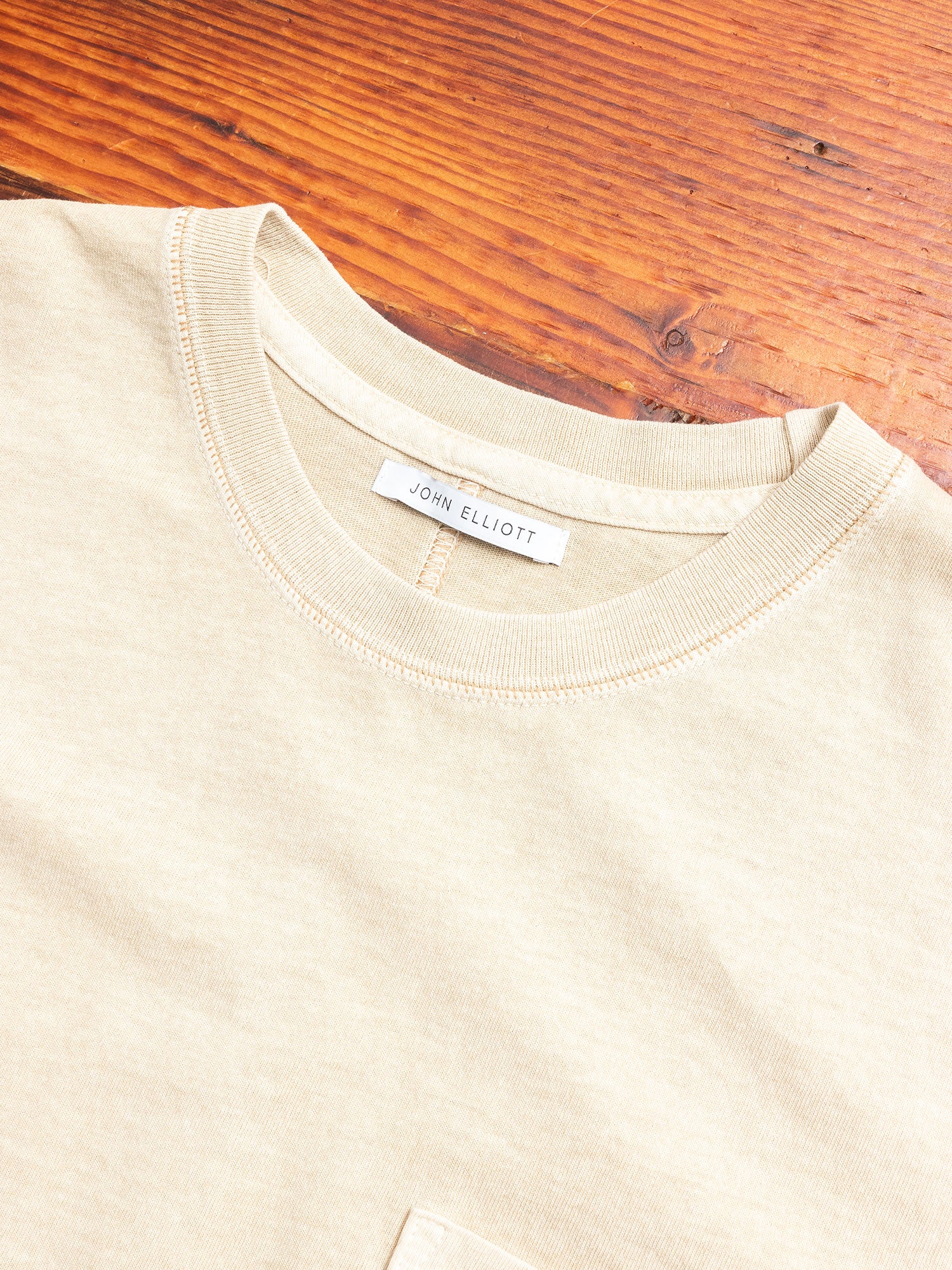 Loose Stitch Pocket Tee in Washed Dune - Image 3