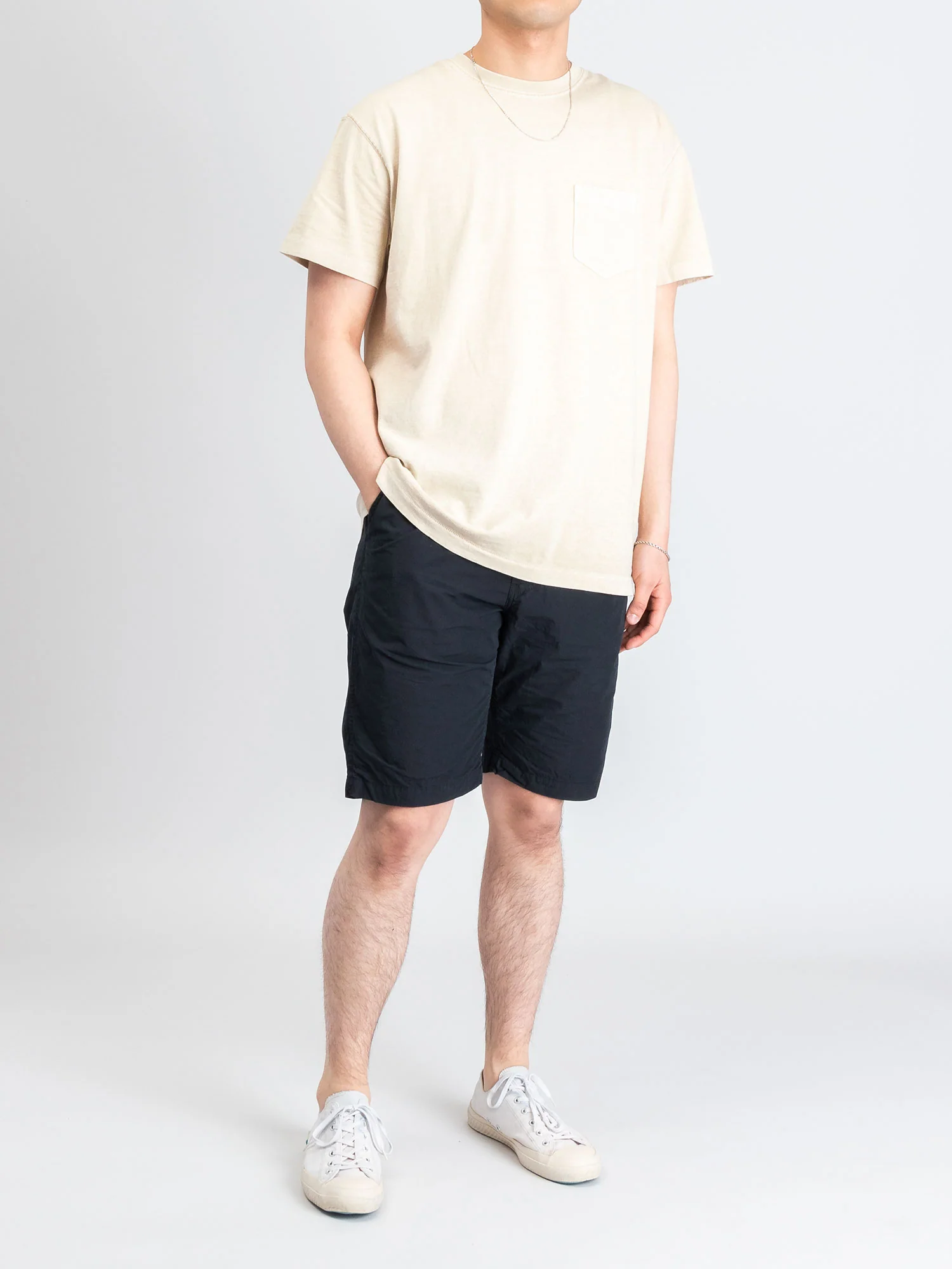 Loose Stitch Pocket Tee in Washed Dune - Image 8