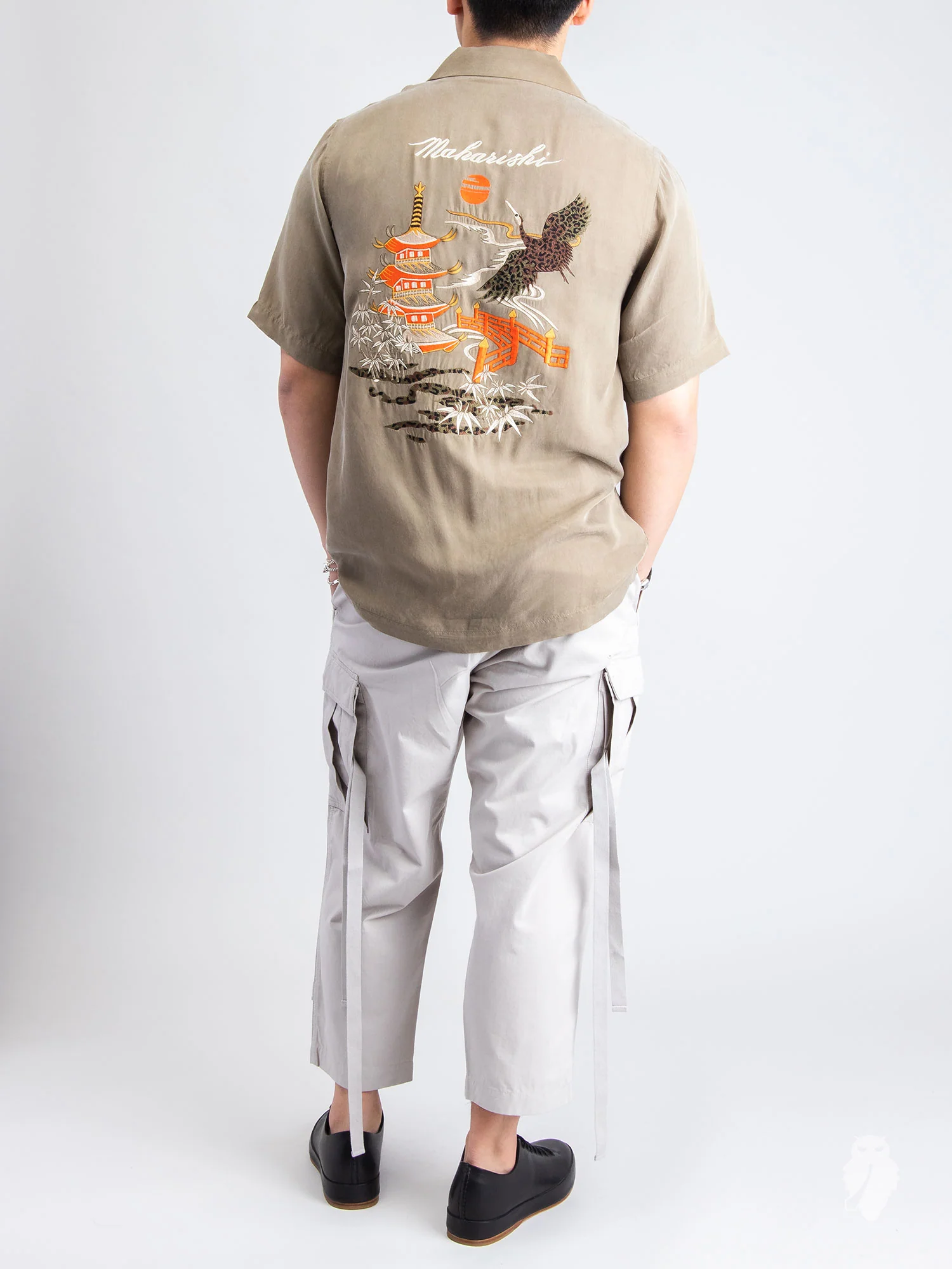 Crane Summer Shirt in Maha Olive - Image 10