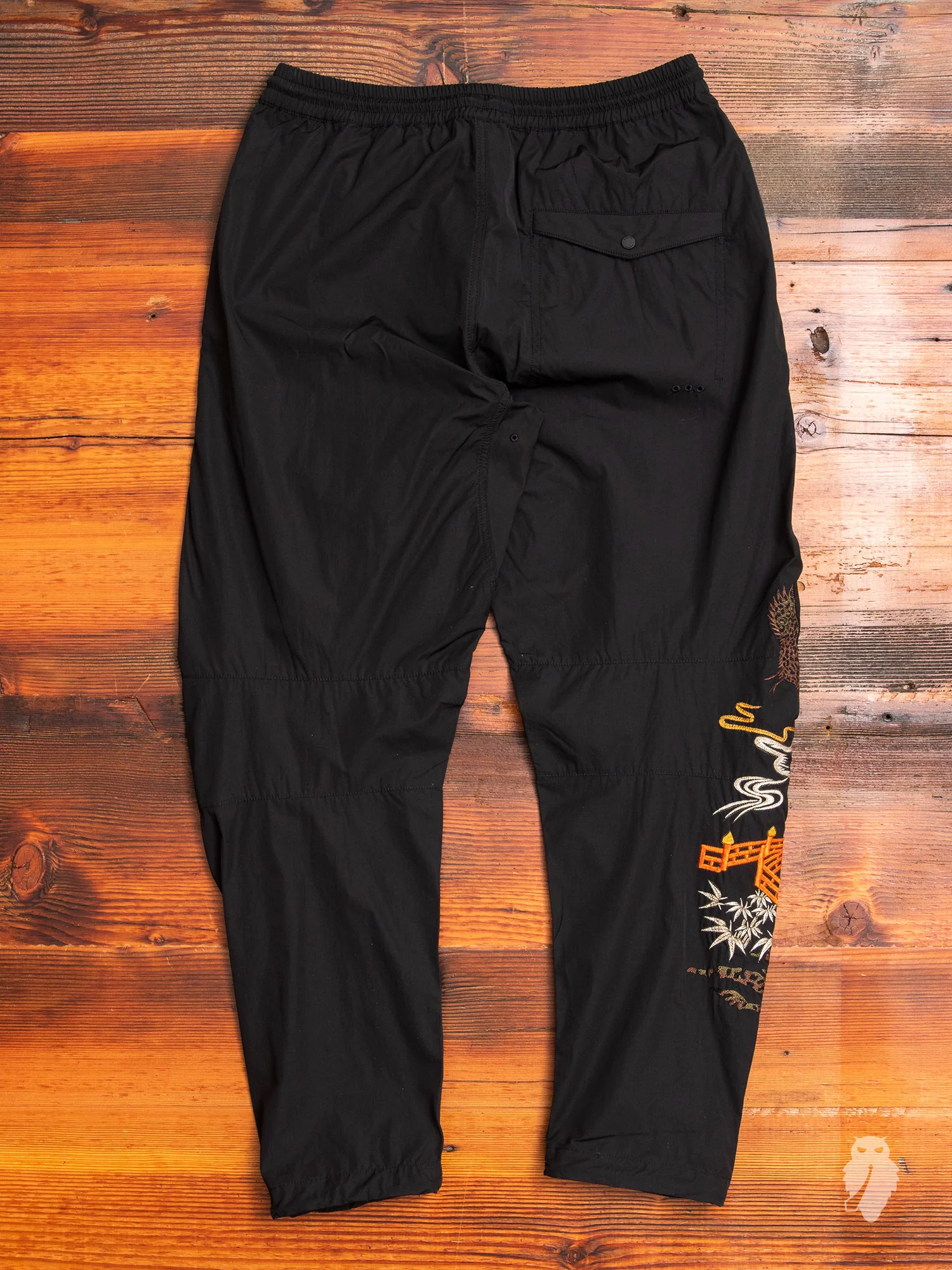 Crane Woven Trackpants in Black - Image 10