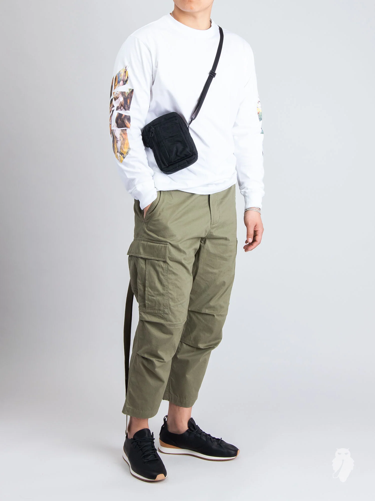 Cropped Cargo Pants in Maha Olive - Image 12
