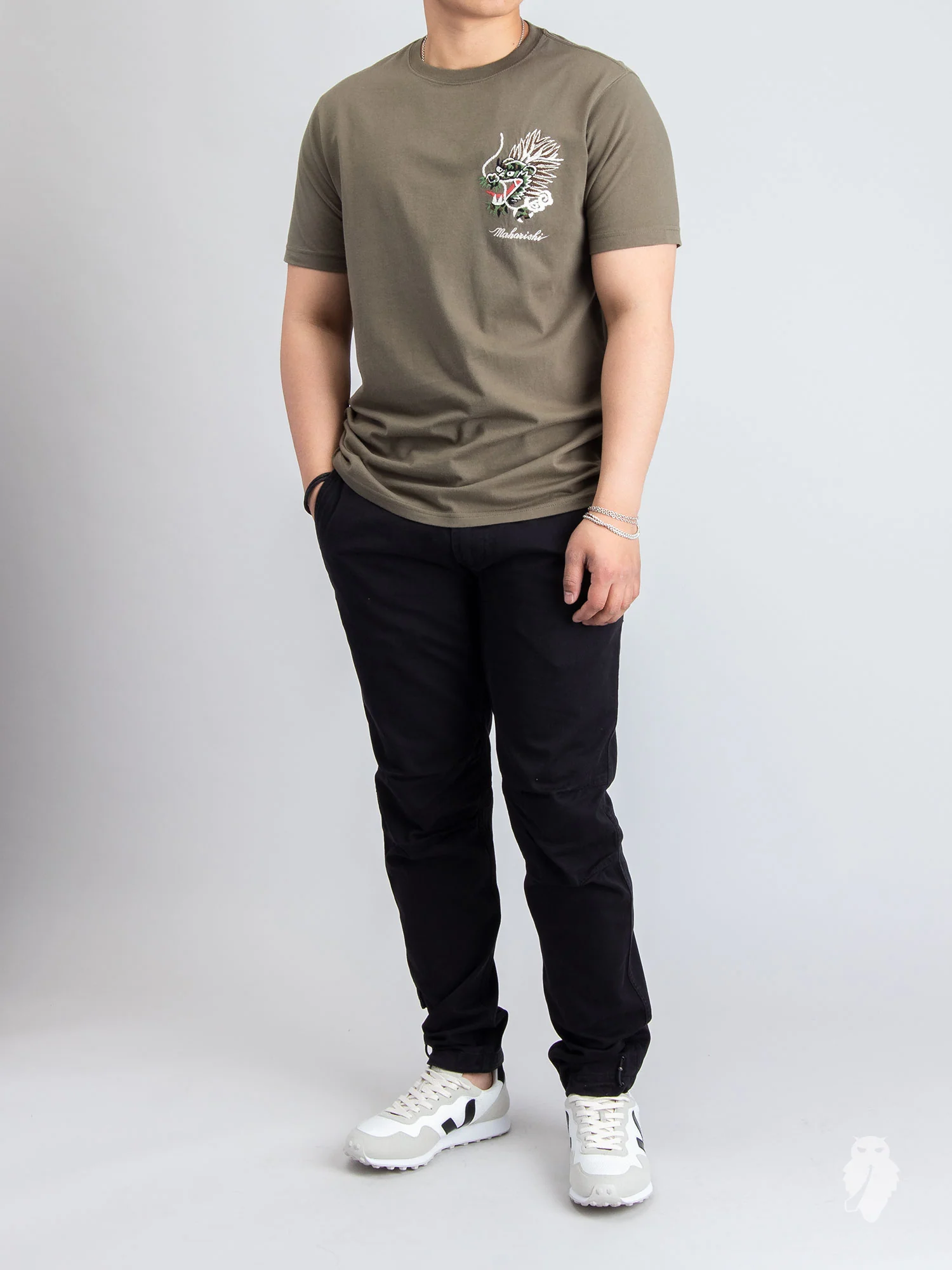 "Ghost" T-Shirt in Maha Olive - Image 7