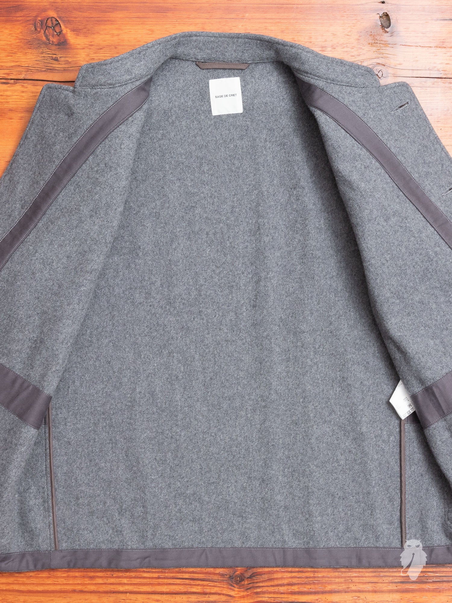 Mandarin Collar Jacket in Melange Grey - Image 7