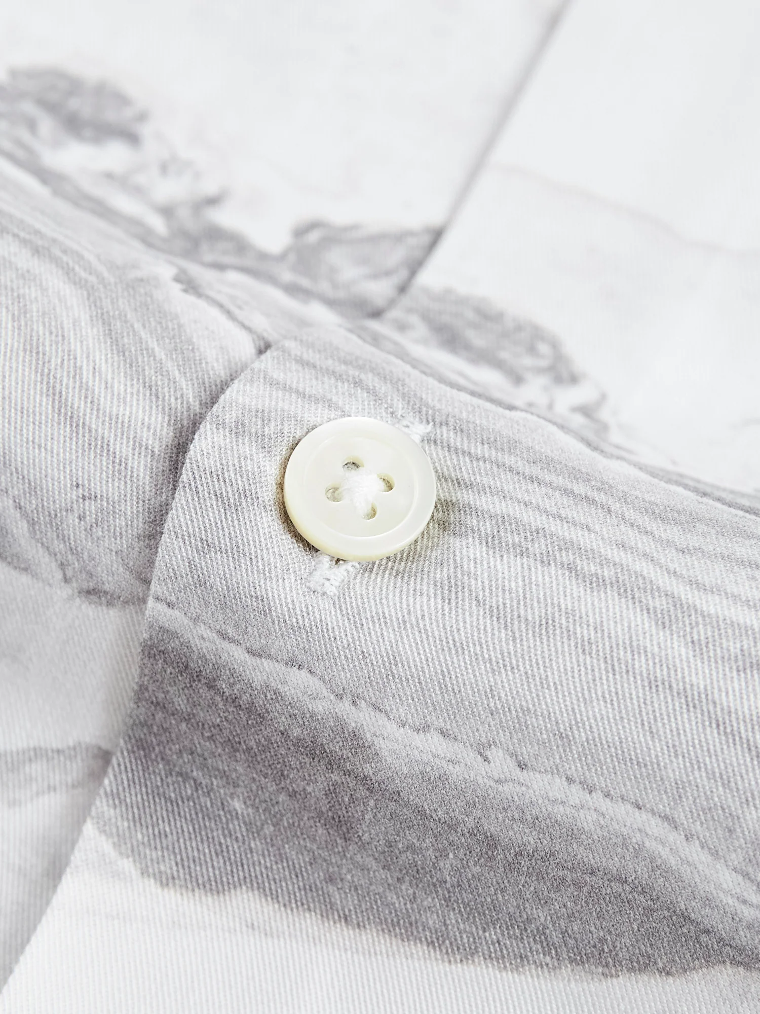 Marble Button-Up Shirt in White - Image 8