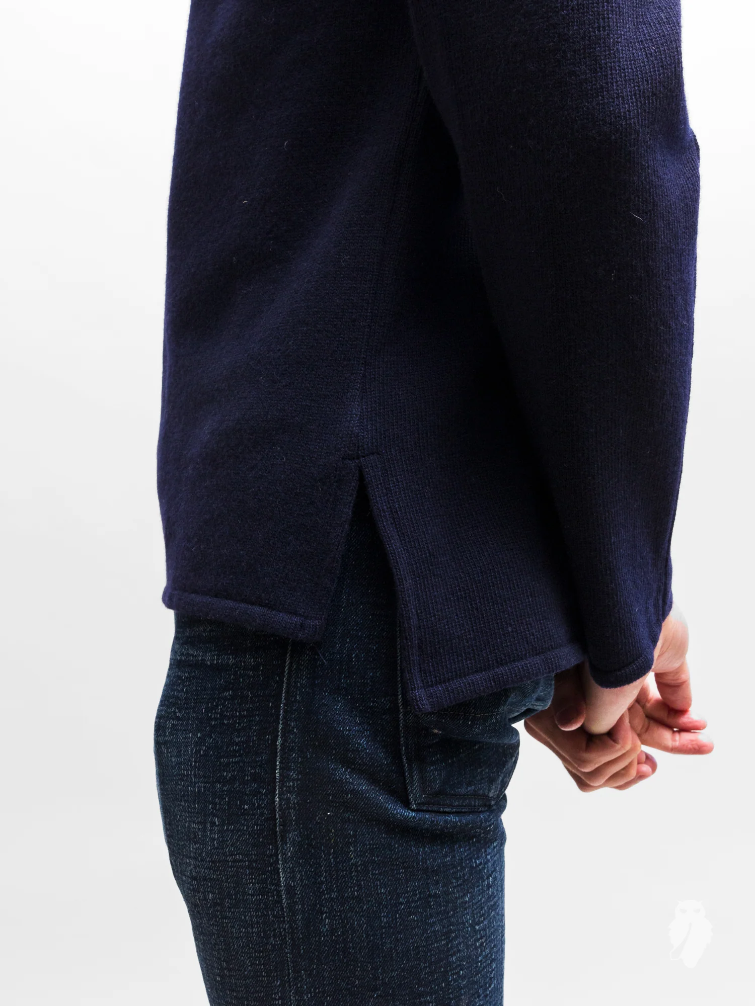 "Mariniere" Lambswool Sweater in Navy - Image 5