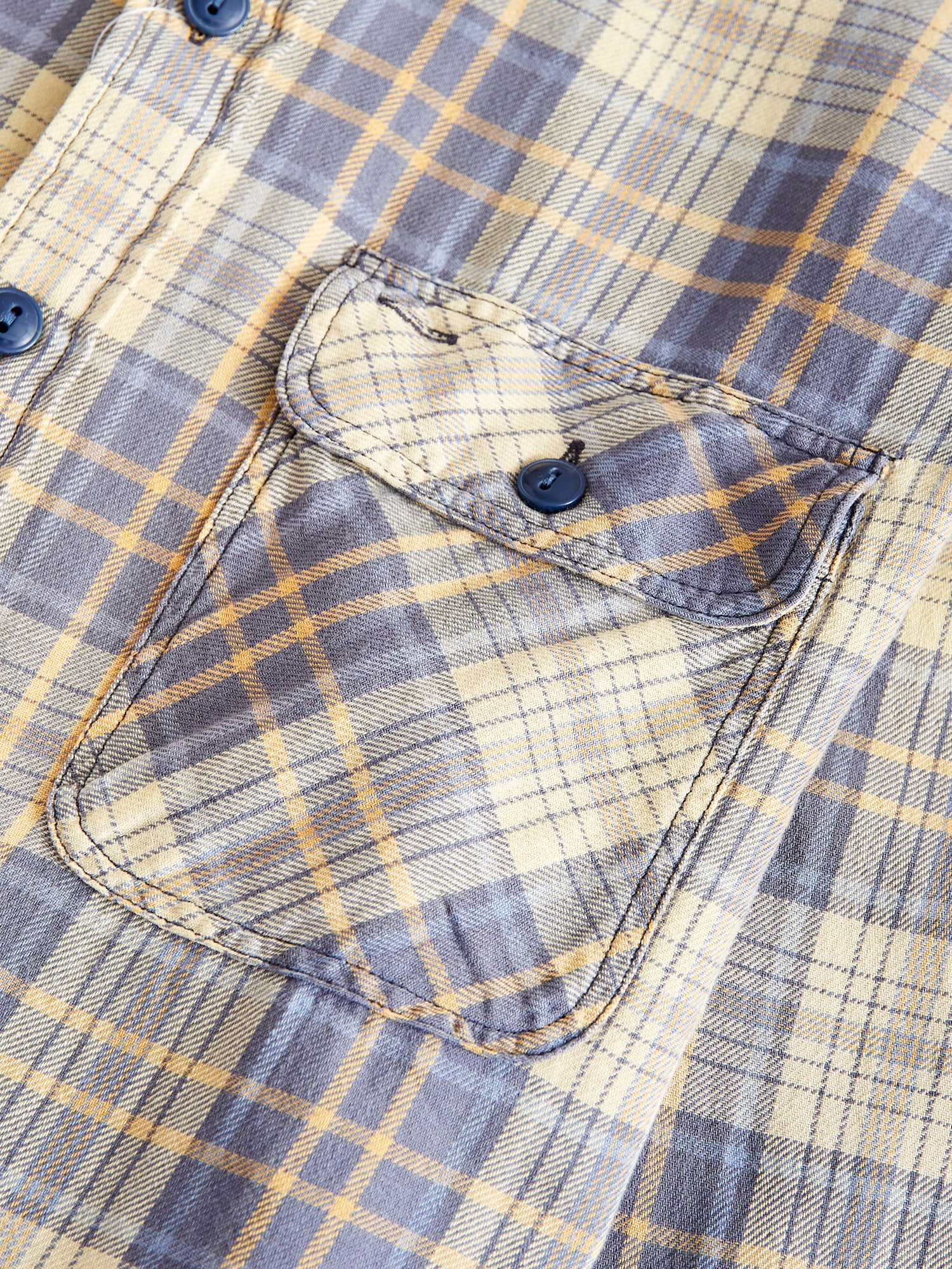Matlock Work Shirt in Blue/Yellow - Image 4