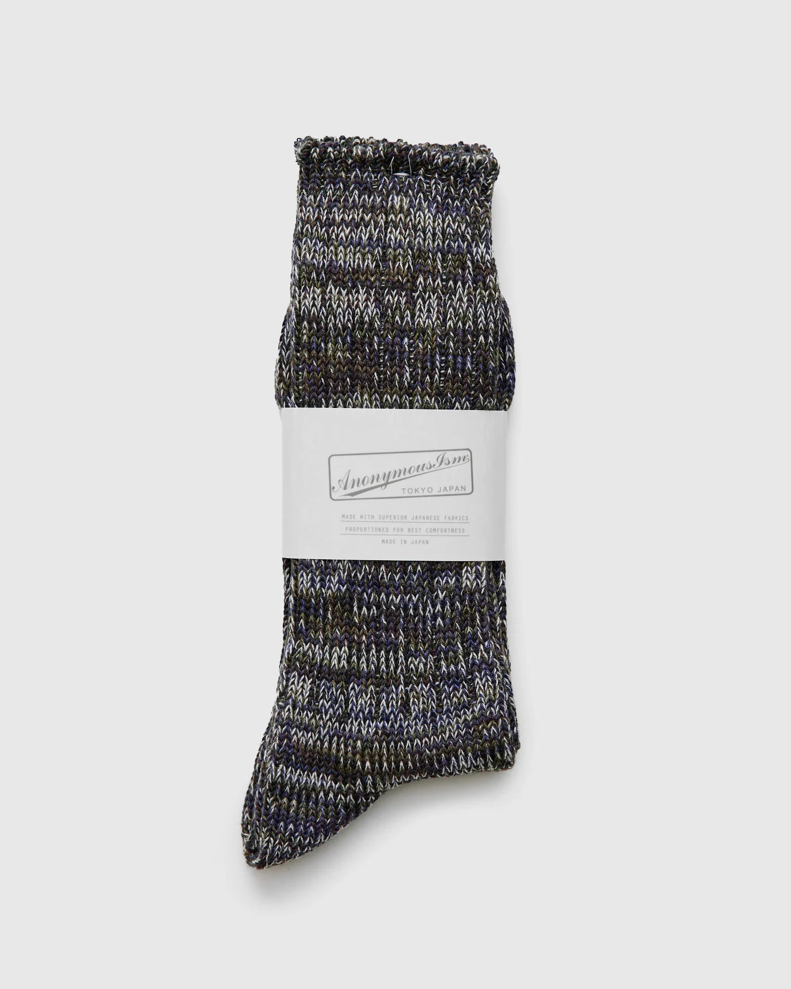 Melange Crew Sock in Cavern
