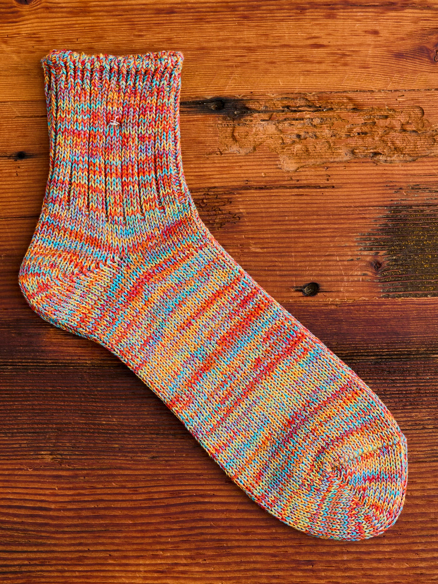 Melange Quarter Length Sock in Orange - Image 2