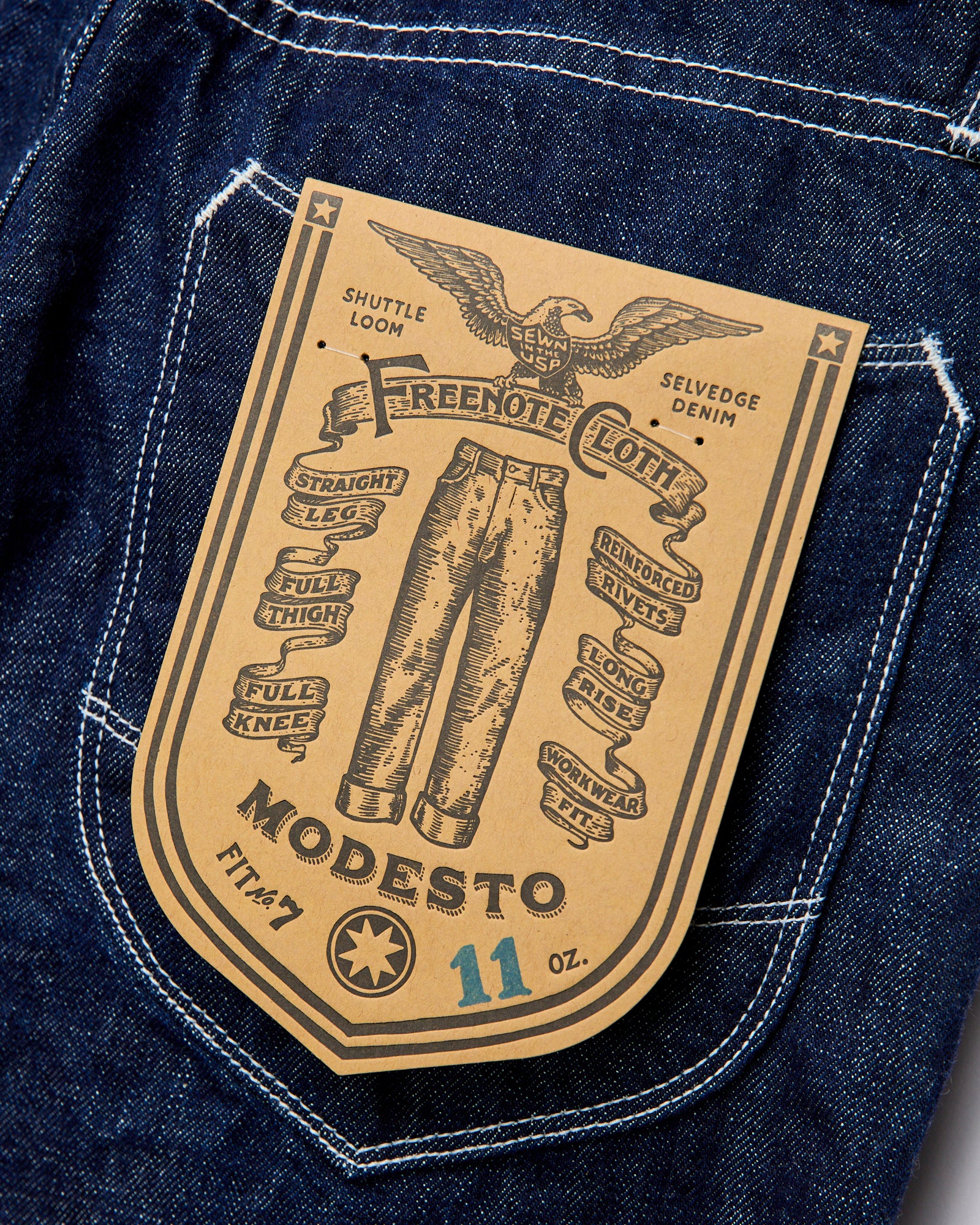 "Memphis Blue Modesto" 11oz Selvedge Denim - Straight Fit - Image 5