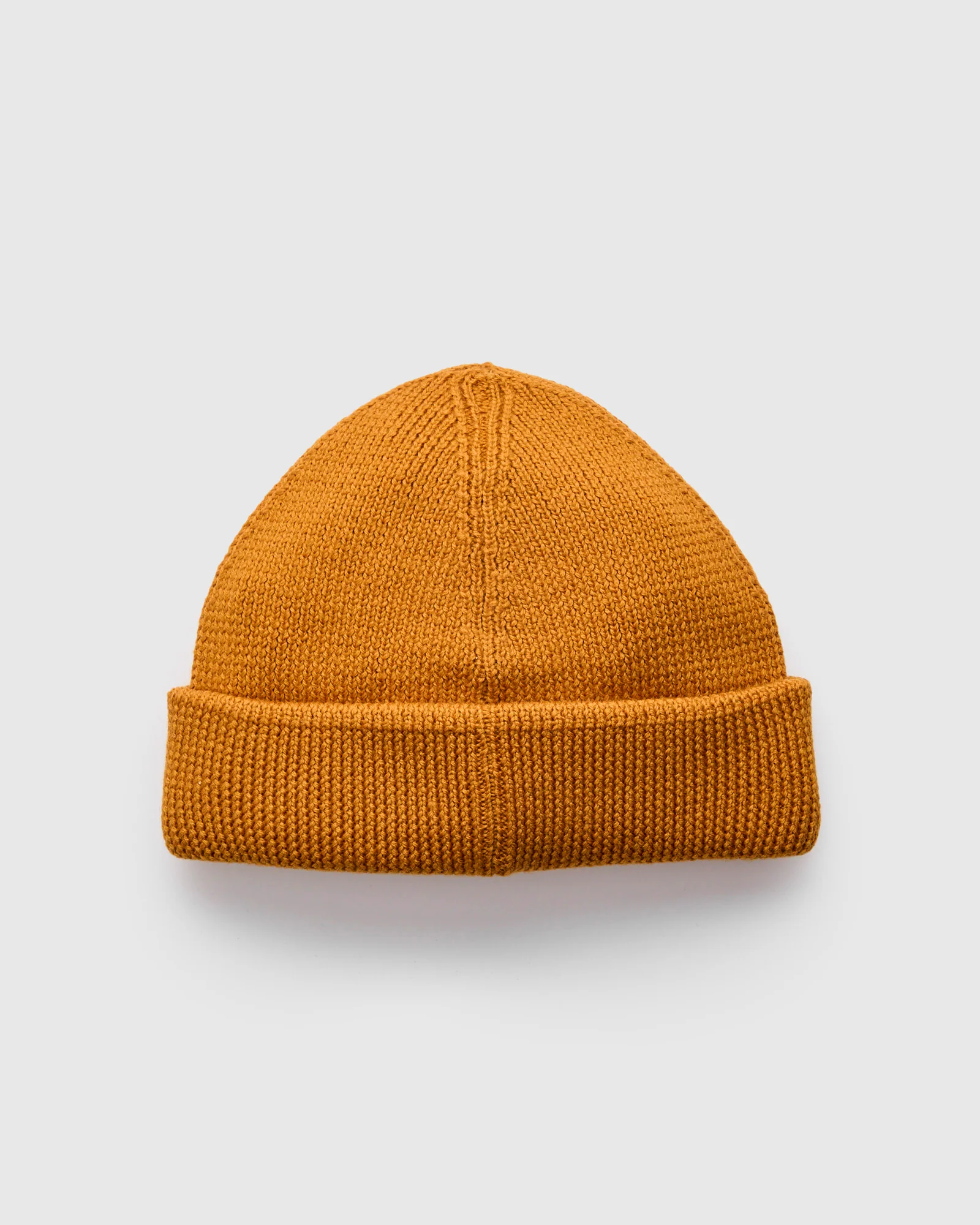 Merino Wool Ribbed Beanie in Honey - Image 3