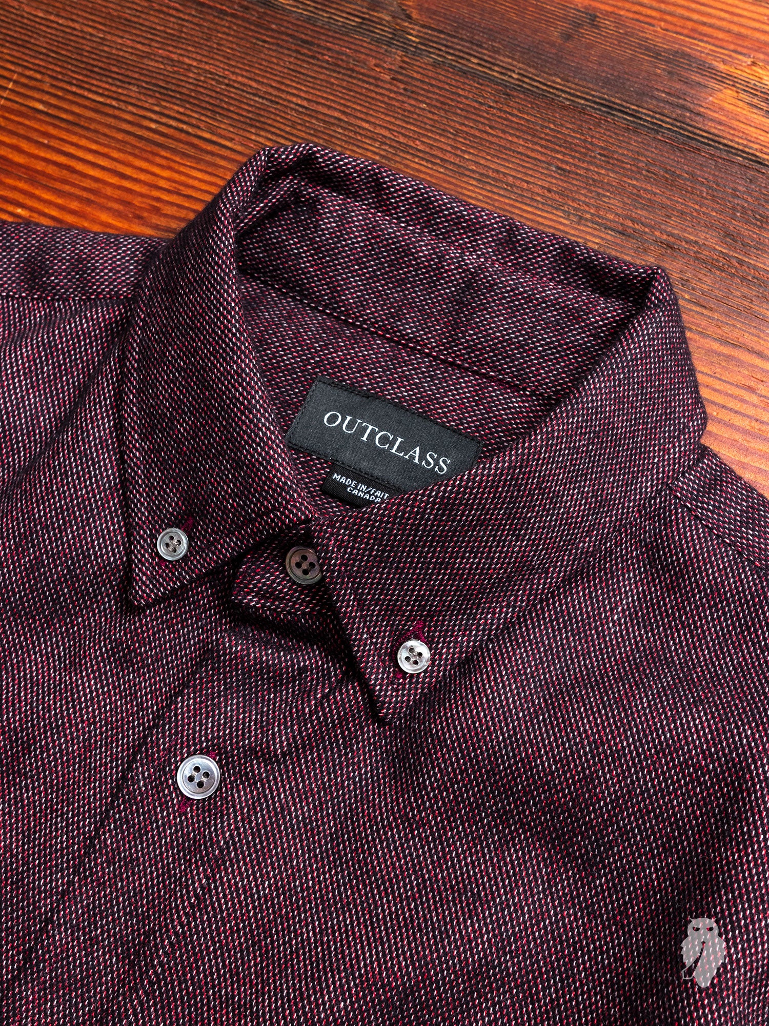 Merlot Brushed Flannel in Wine - Image 2