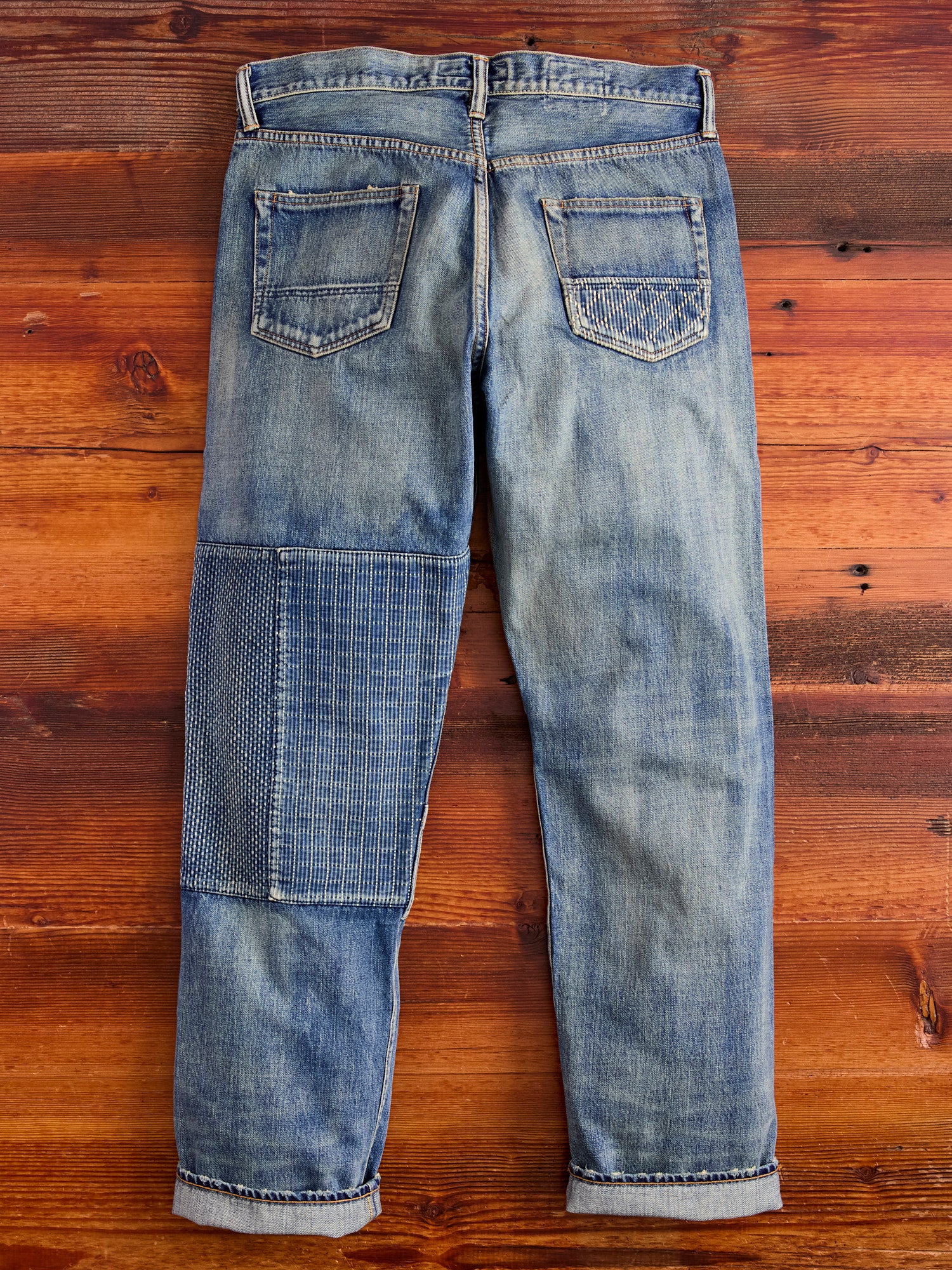 MG115 Boro Repair Selvedge Denim - Classic Straight Fit - Image 3