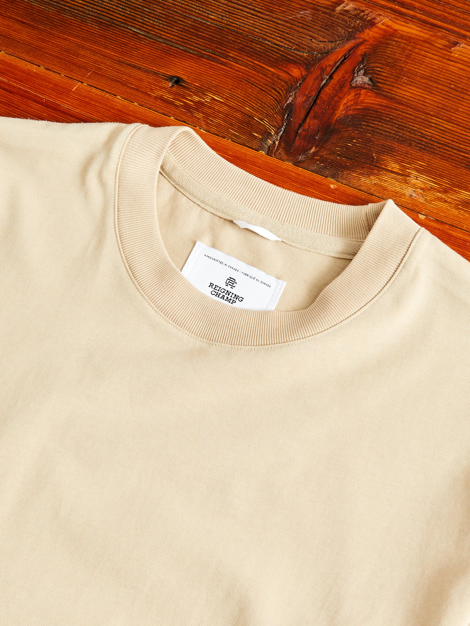 Midweight Jersey T-Shirt in Dune - Image 2