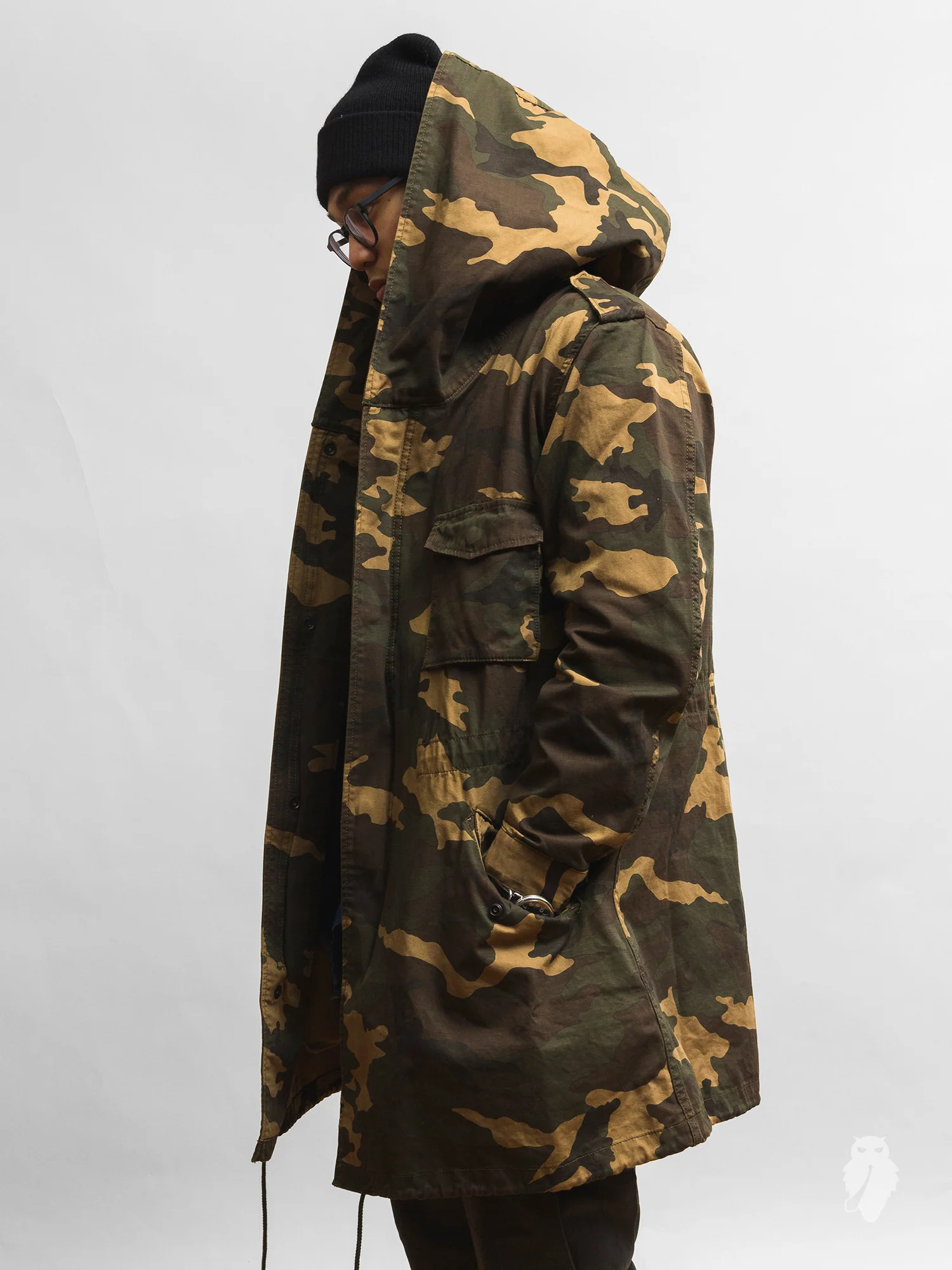 Military Field Jacket in Woodland Camo - Image 12