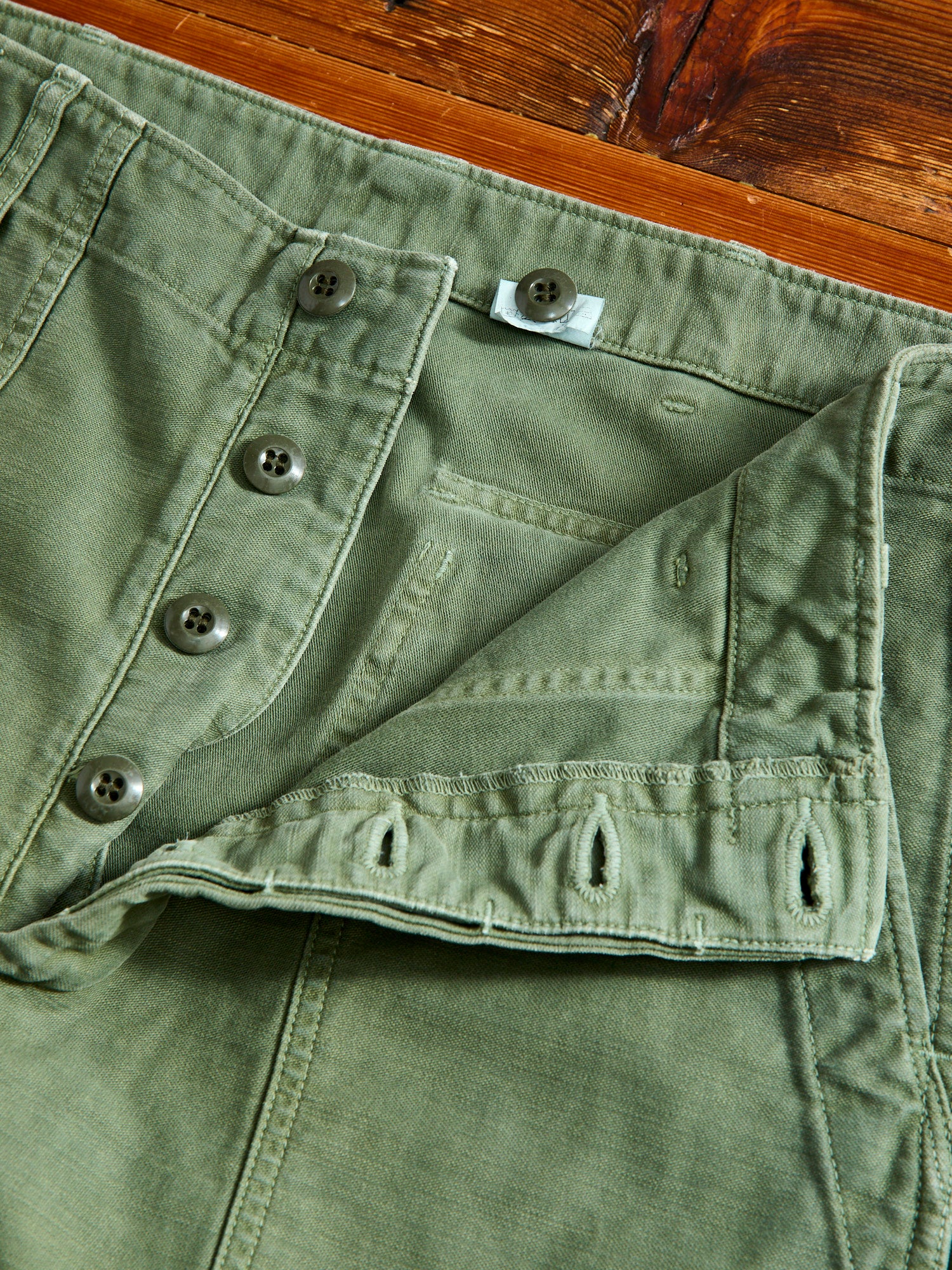 Military Satin Utility Trouser in Olive Drab - Image 6