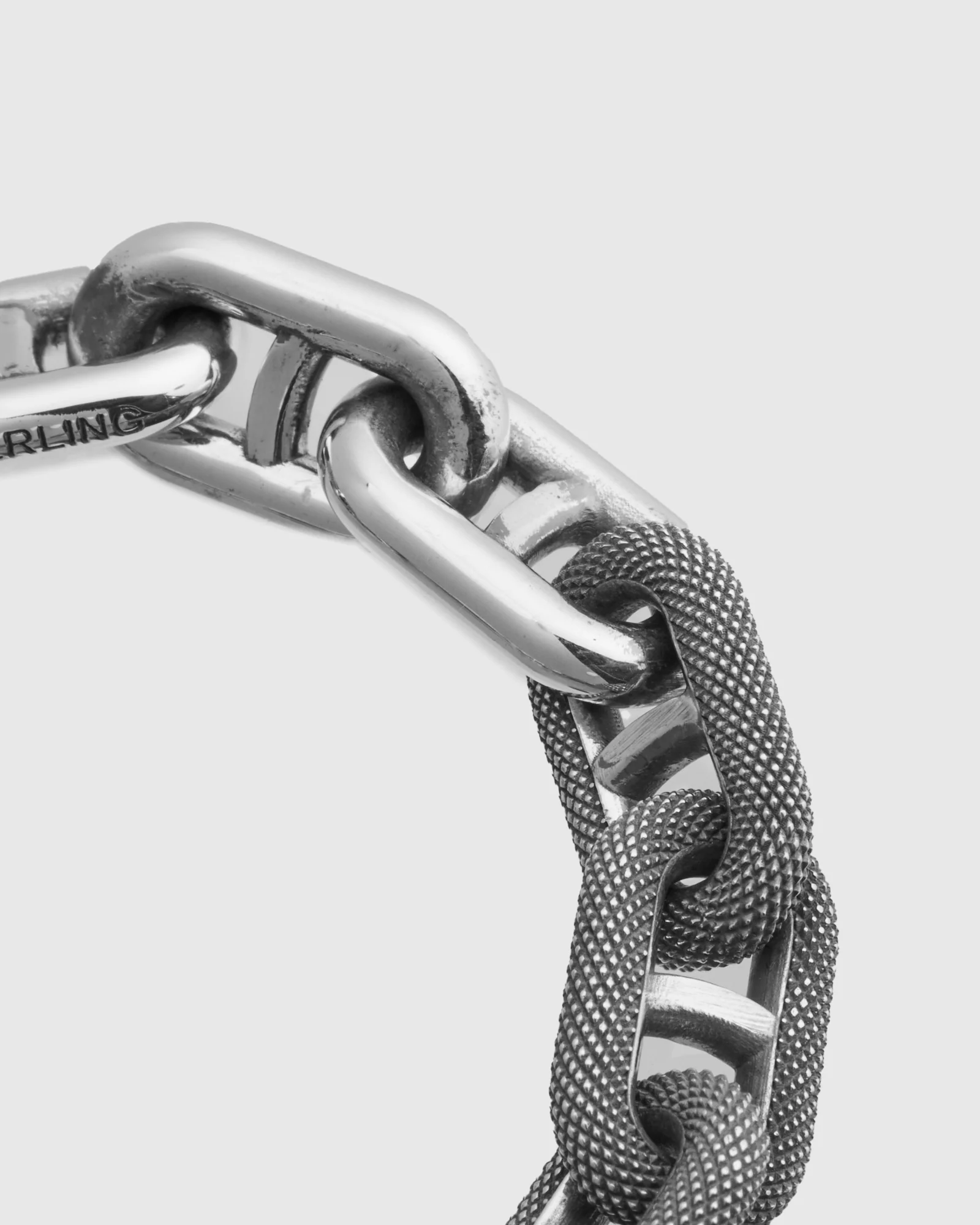 Mixed Motif Model 22 Bracelet Size A in Sterling Silver - Image 4