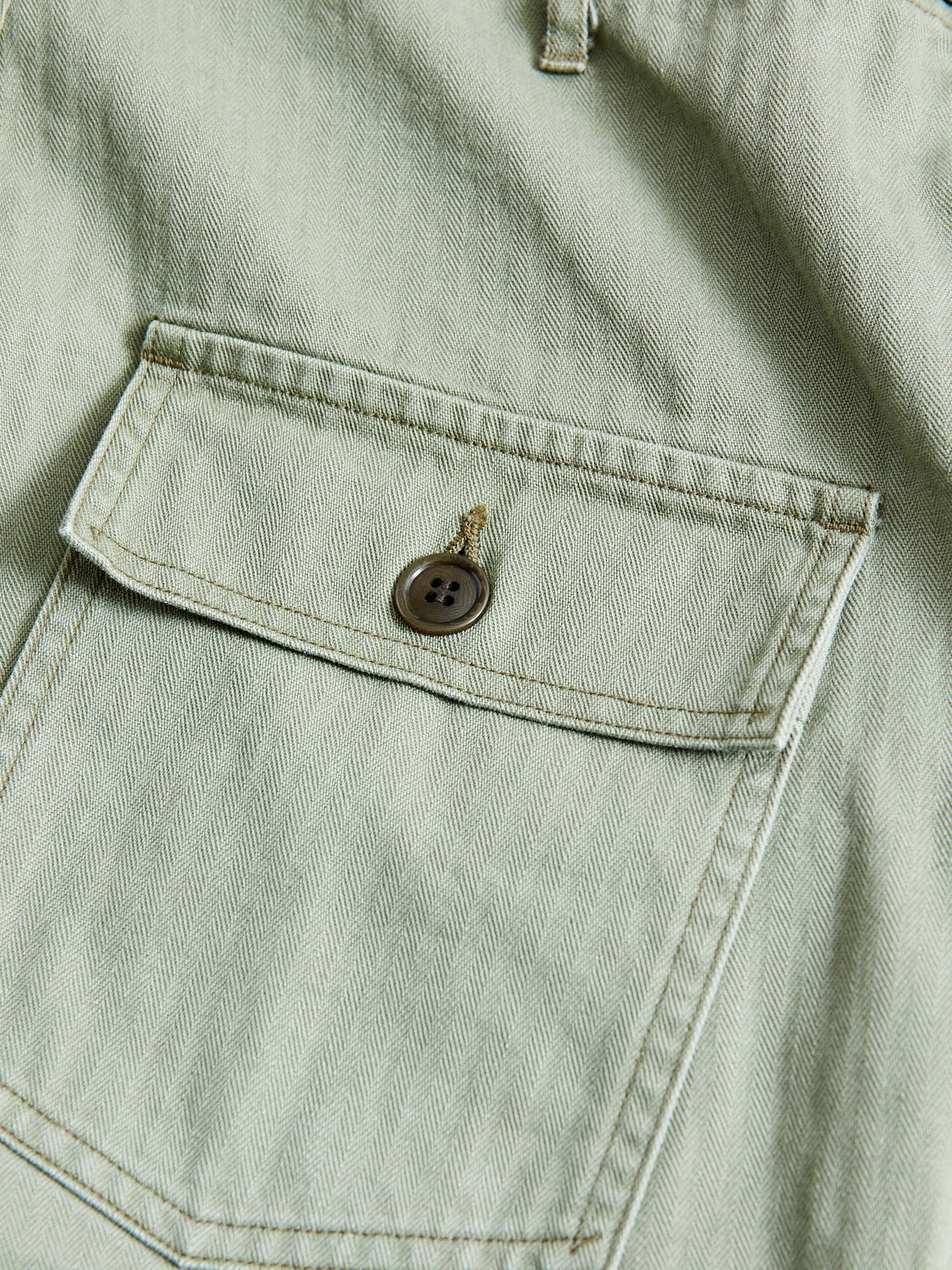 MSP-1014 Tsugihagi Baker Pants in Army Green - Image 10