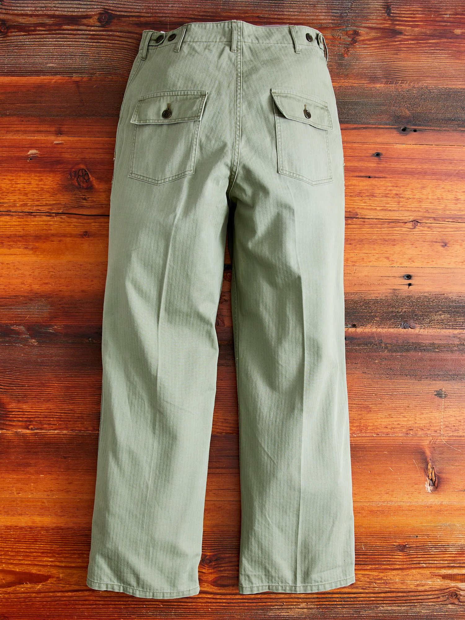 MSP-1014 Tsugihagi Baker Pants in Army Green - Image 11