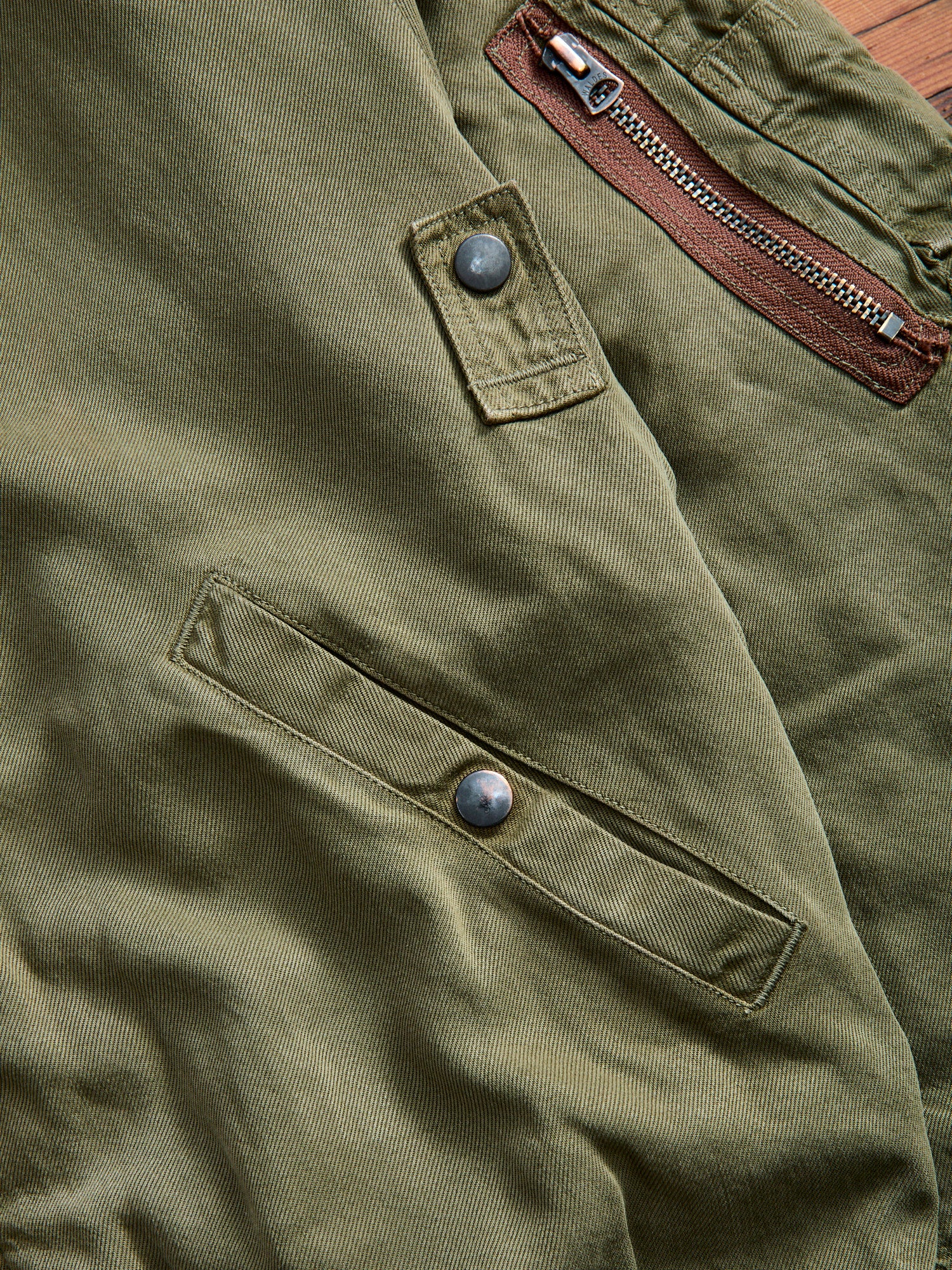 MSP-4025 Vintage Wash MA-1 Jacket in Army Green - Image 7