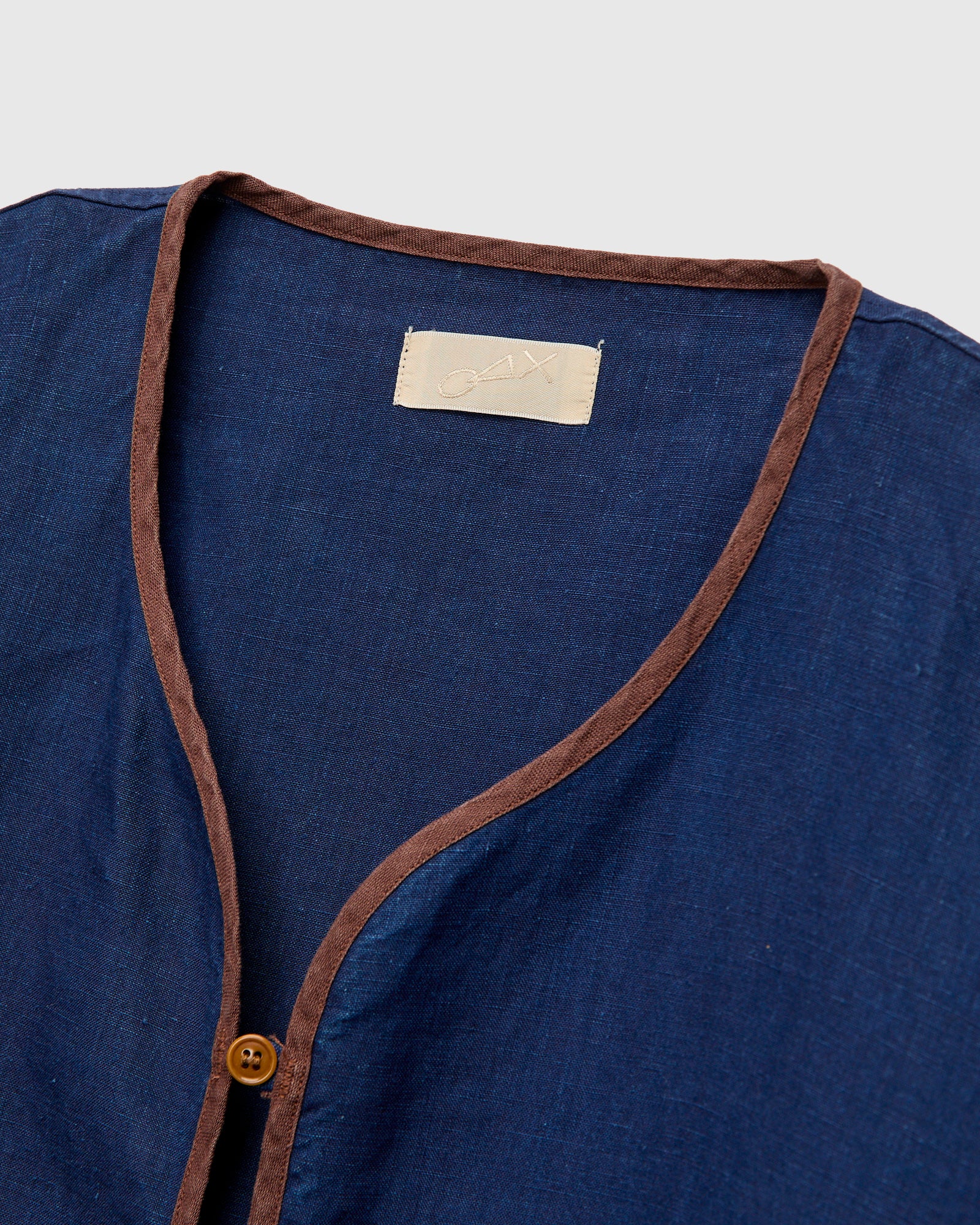 MSP-4041 Linen Haori Jacket in Indigo - Image 3