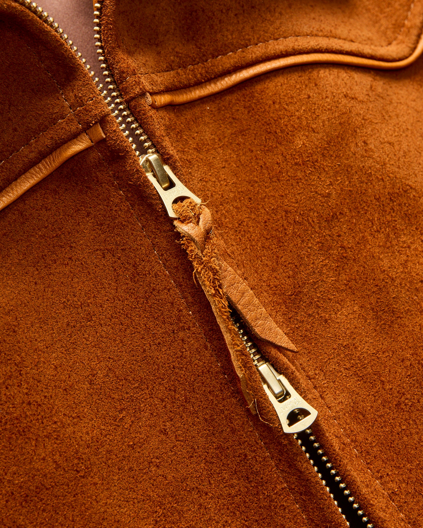 MSP-4043 Western Yoke Leather Jacket in Brown Suede - Image 6
