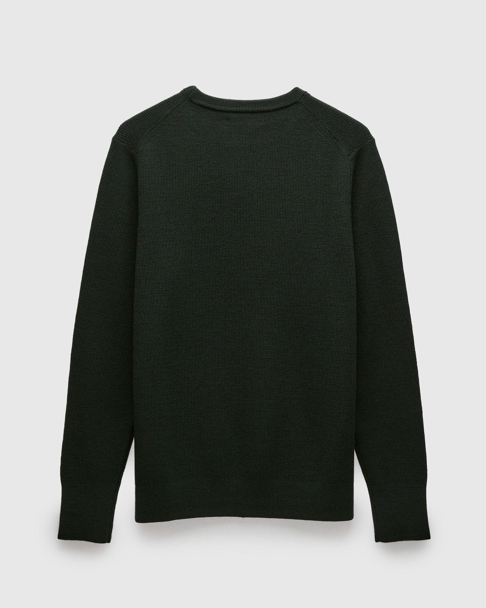 MWCC01 "Good Basics" Merino Wool Knit Sweater in Bottle Green - Image 2