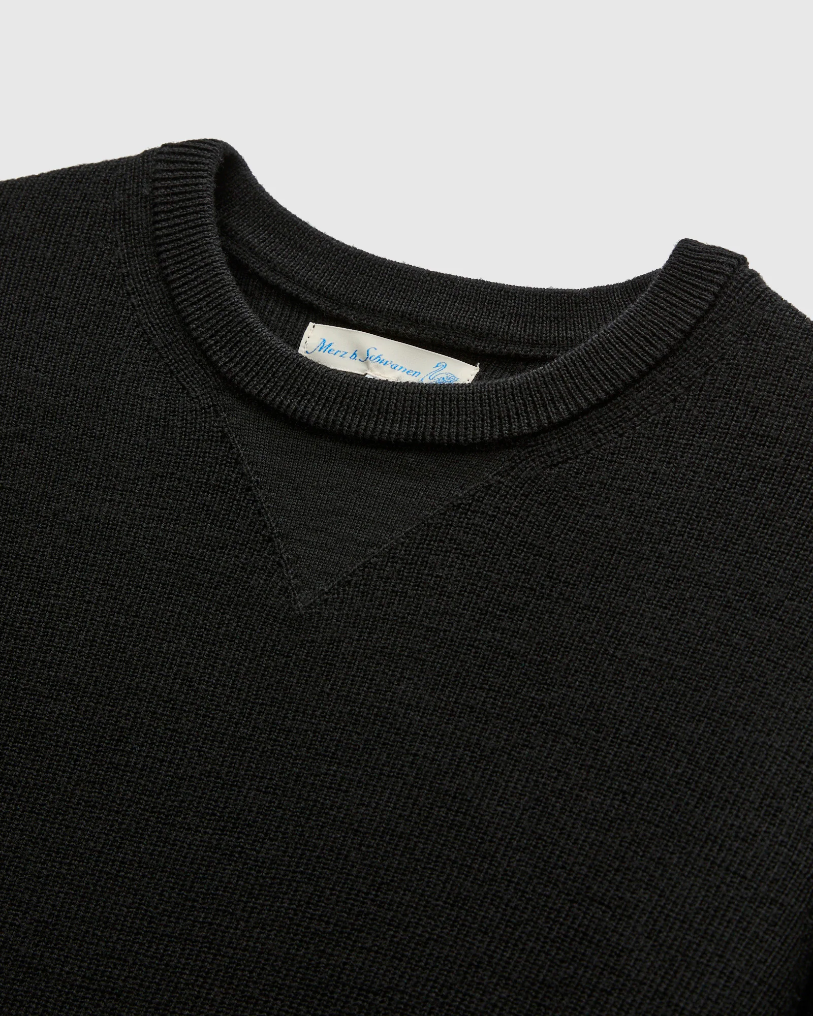 MWCC01 "Good Basics" Merino Wool Knit Sweater in Deep Black - Image 3