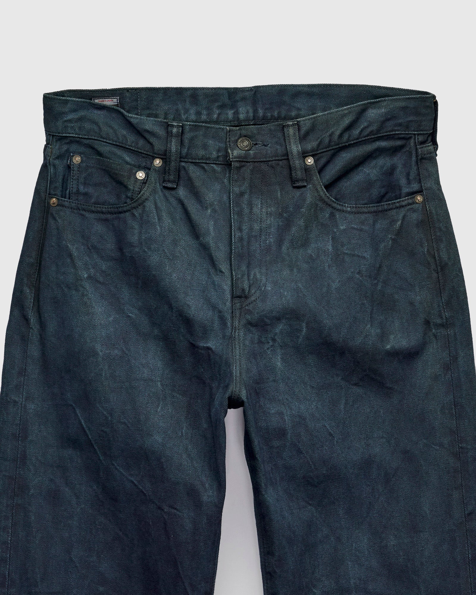 MXJE1402 "Mud & Natural Indigo Dyed" Selvedge Denim - Straight Fit - Image 4