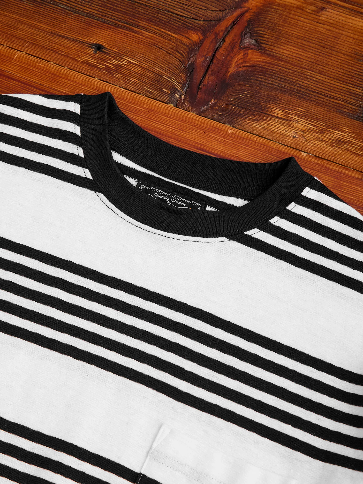 Nep Stripe Pocket T-Shirt in White - Image 3