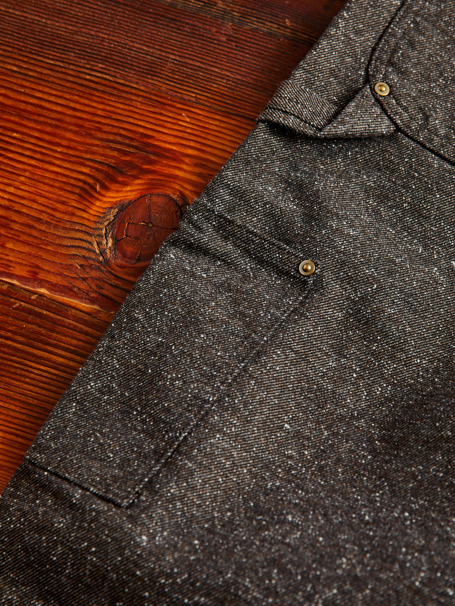 Nep Twill Carpenter Pants in Brown - Image 12