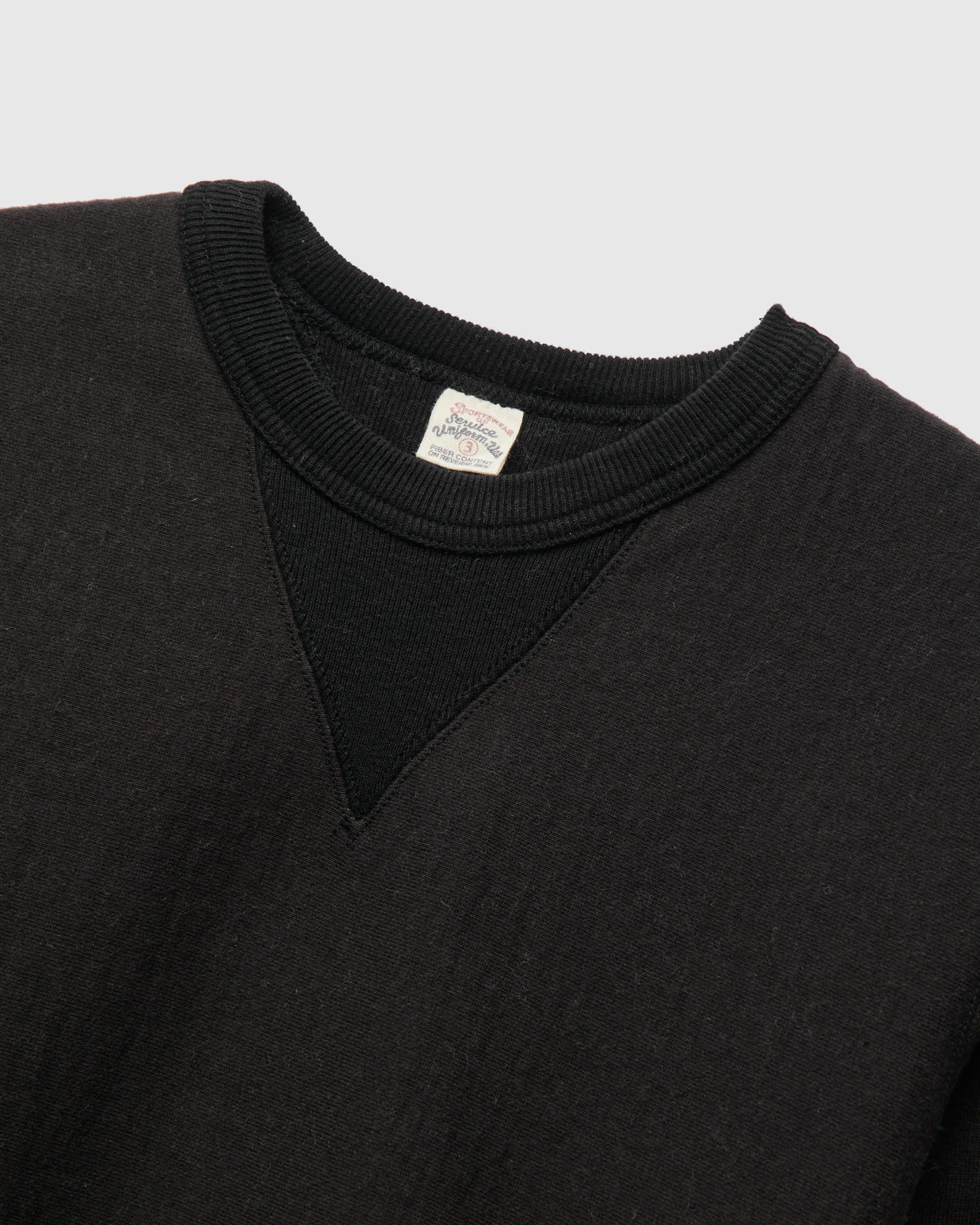New Pucara Loopwheel Sweatshirt in Two-Tone Black - Image 2
