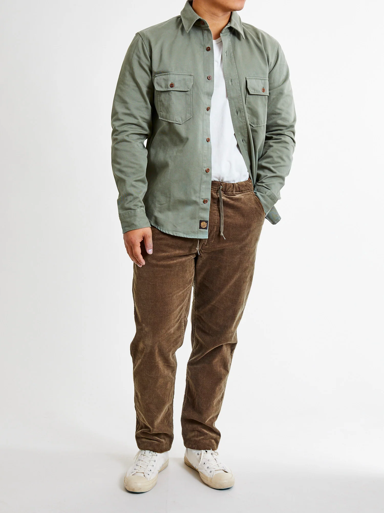 New Yorker Stretch Corduroy Pants in Brown - Image 11