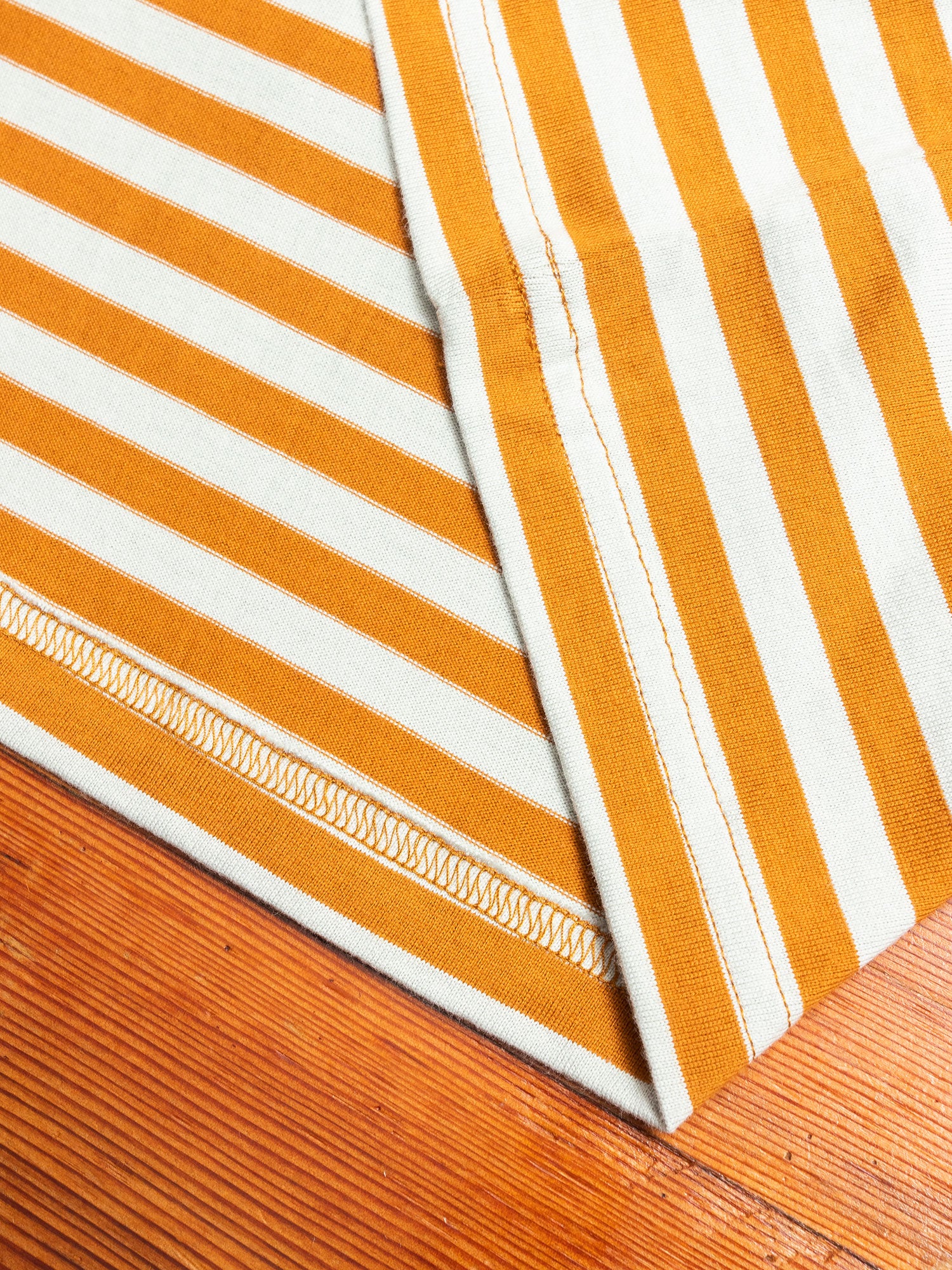Niels Classic Stripe T-Shirt in Rufous Orange - Image 3